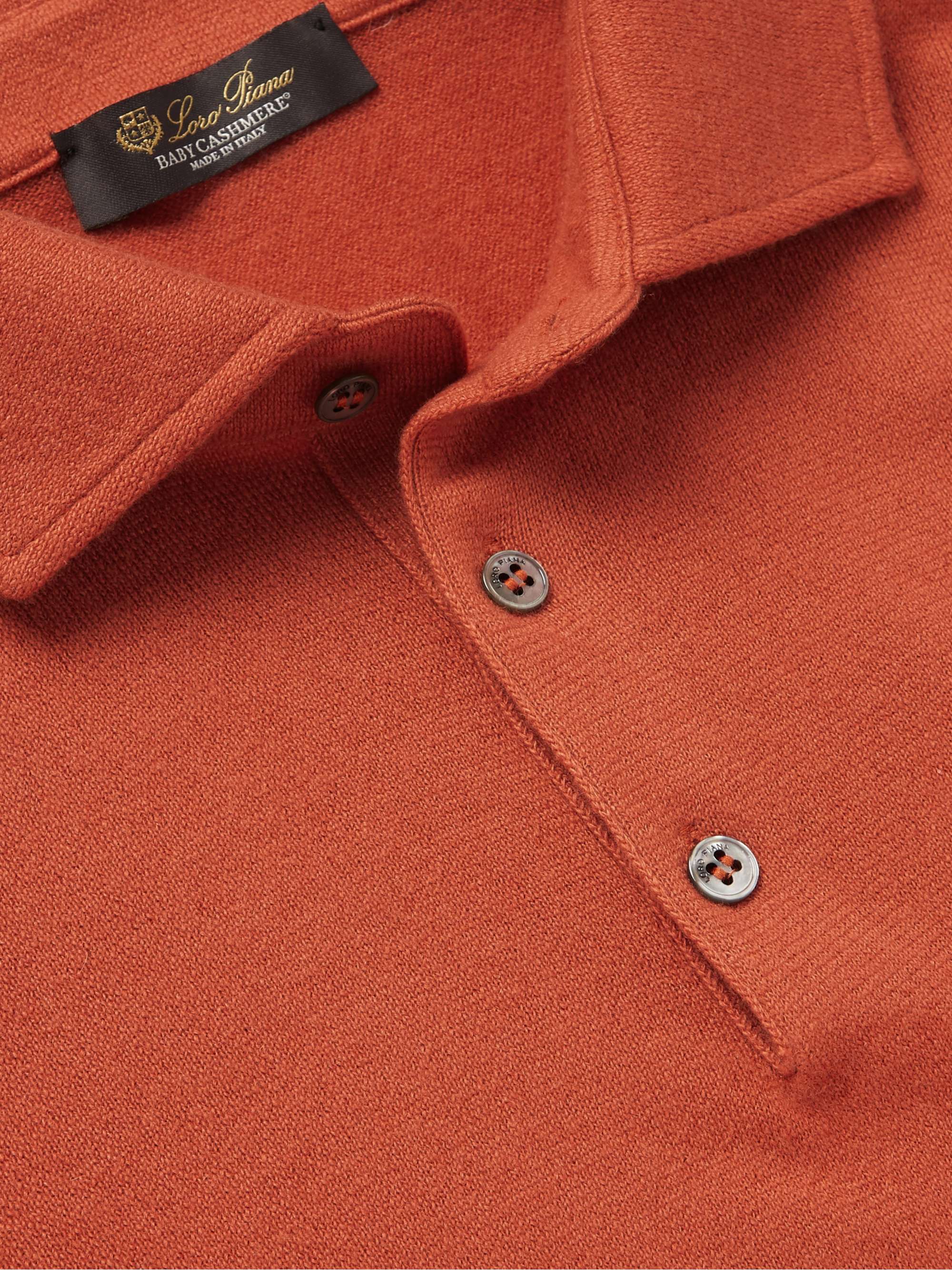 LORO PIANA Slim-Fit Baby Cashmere Polo Shirt