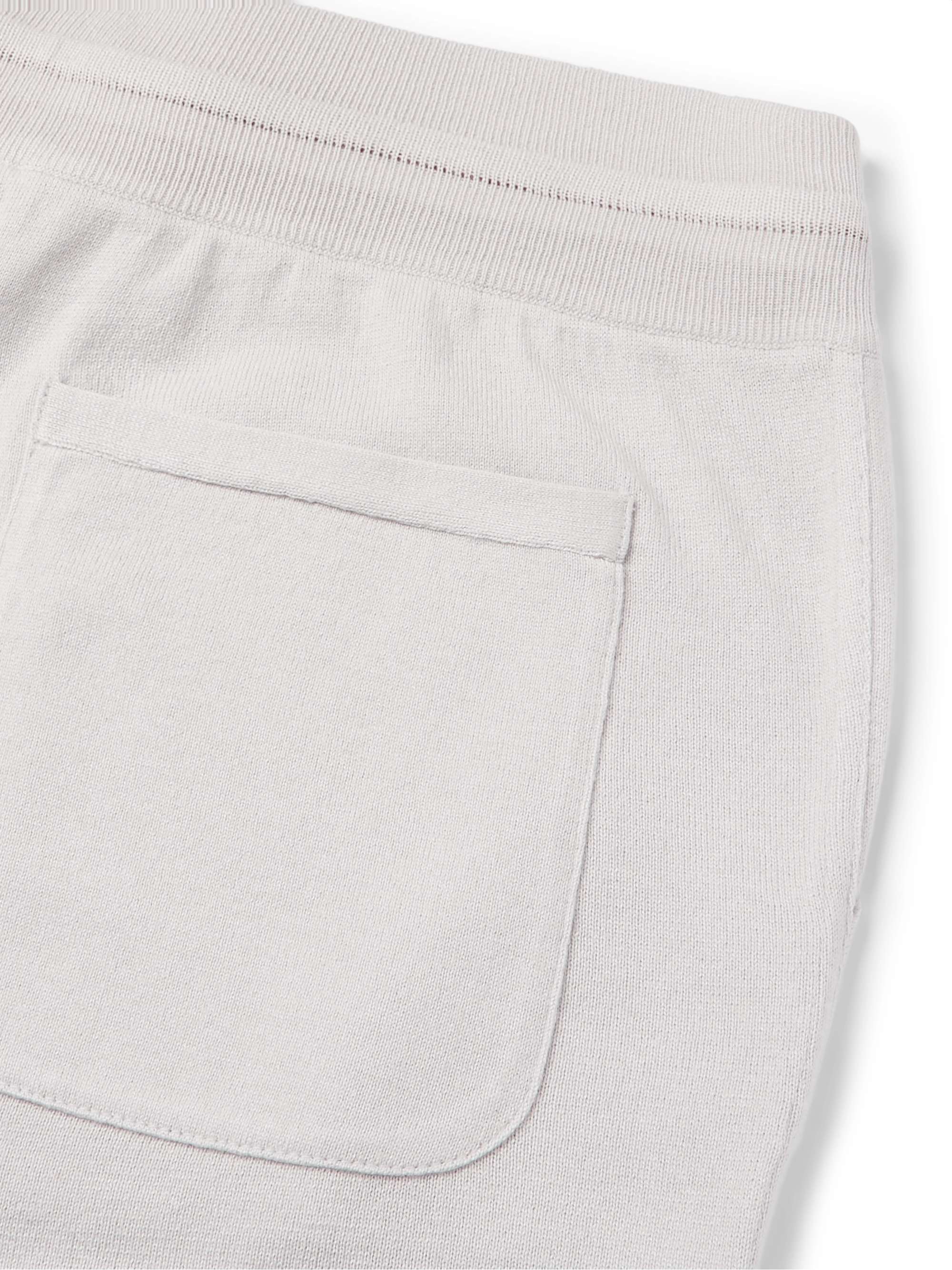 LORO PIANA Portland Tapered Mélange Cashmere and Silk-Blend Sweatpants