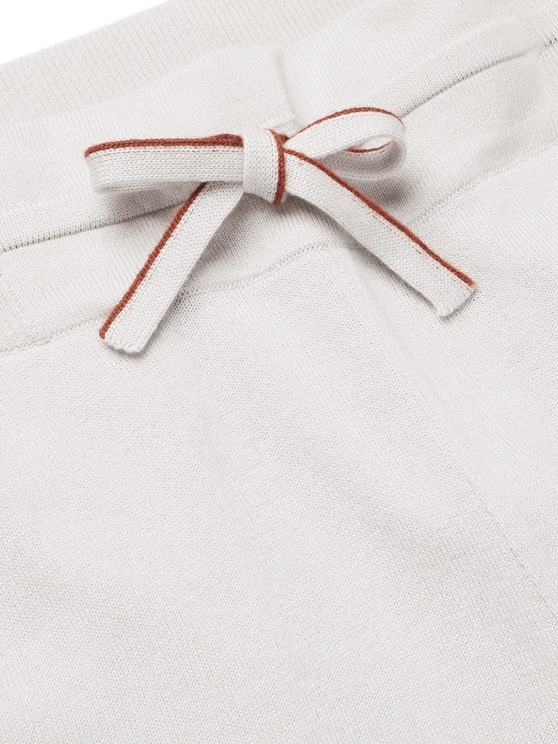 Loro Piana Tapered Cashmere And Silk-blend Sweatpants In Gray