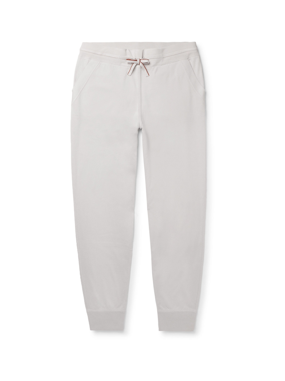 Loro Piana Tapered Cashmere And Silk-blend Sweatpants In Gray