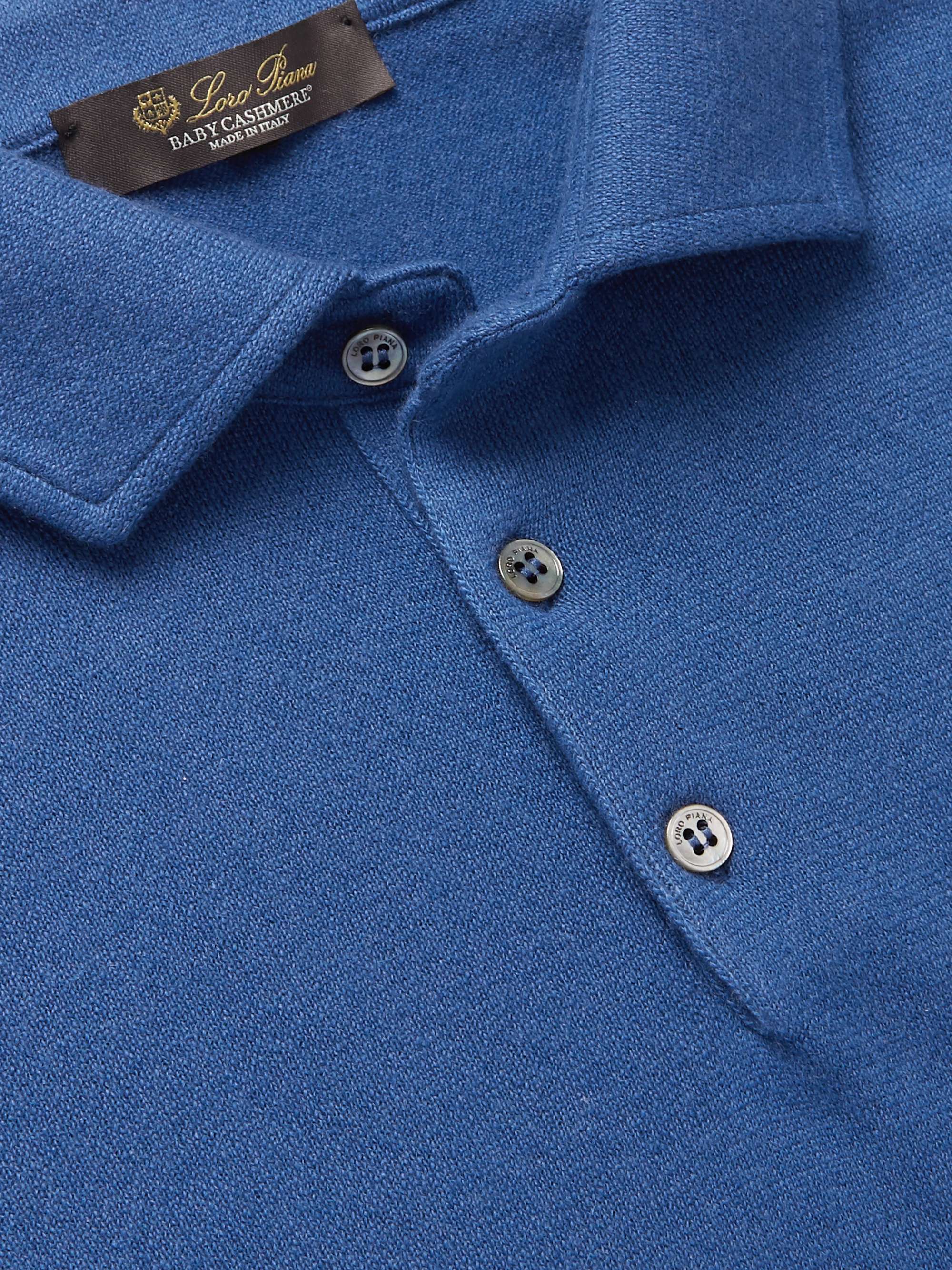 LORO PIANA Slim-Fit Baby Cashmere Polo Shirt