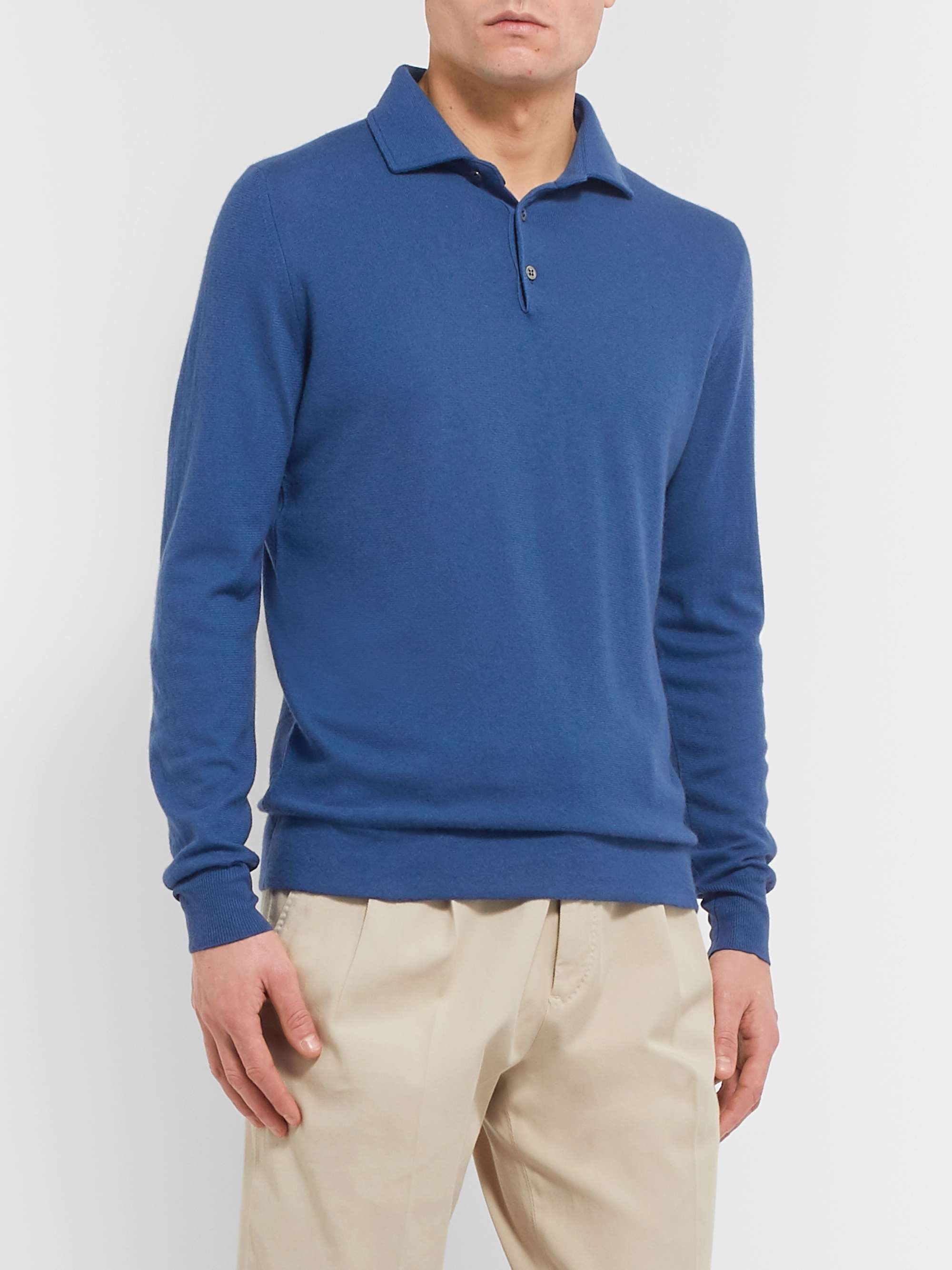 LORO PIANA Slim-Fit Baby Cashmere Polo Shirt