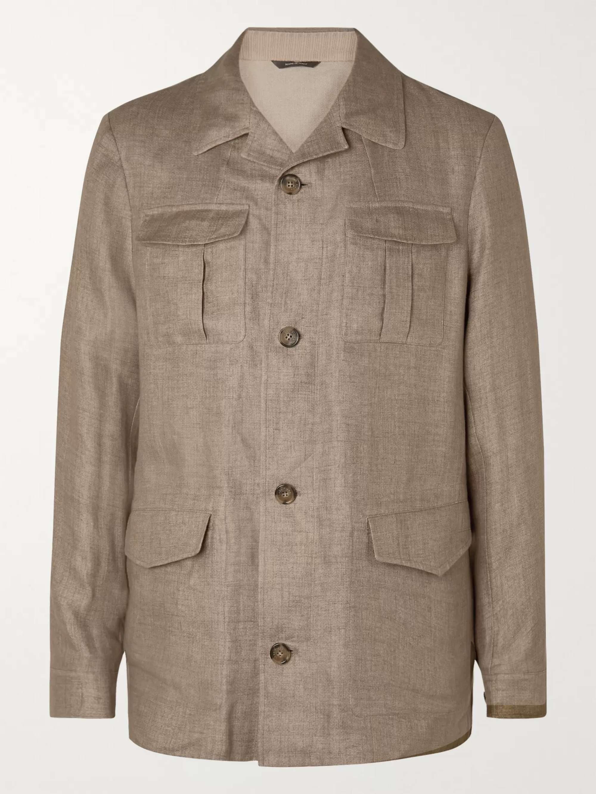 LORO PIANA Linen-Blend Field Jacket for Men | MR PORTER