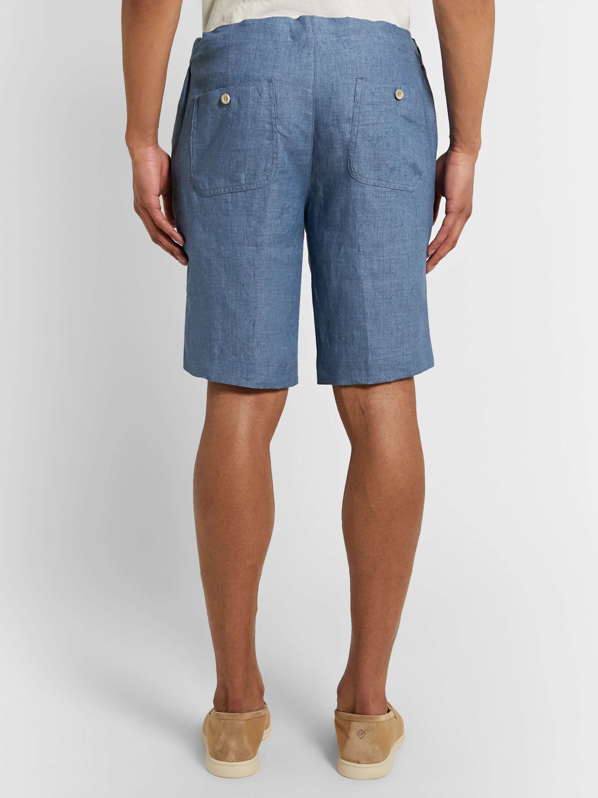 LORO PIANA Slim-Fit Linen Drawstring Bermuda Shorts
