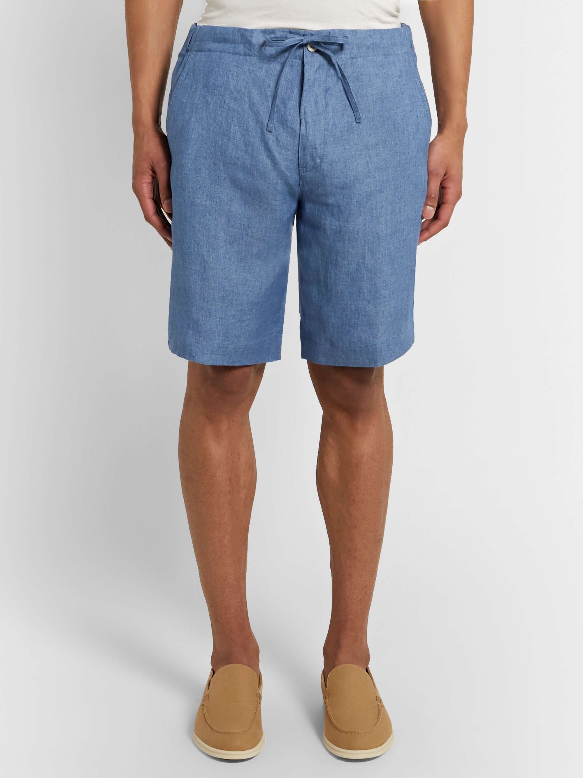 LORO PIANA Slim-Fit Linen Drawstring Bermuda Shorts