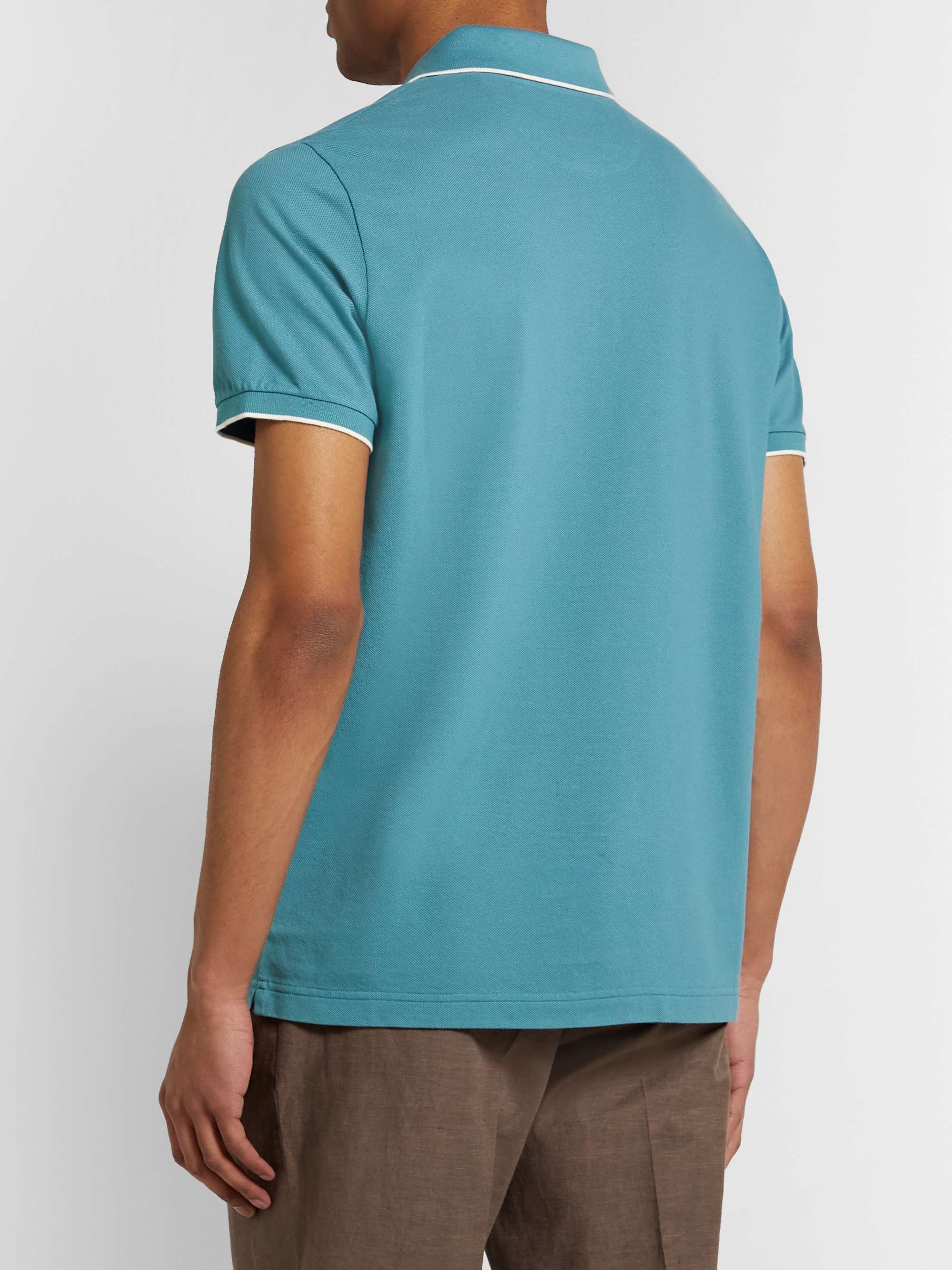 LORO PIANA Regatta Stretch-Cotton Piqué Polo Shirt