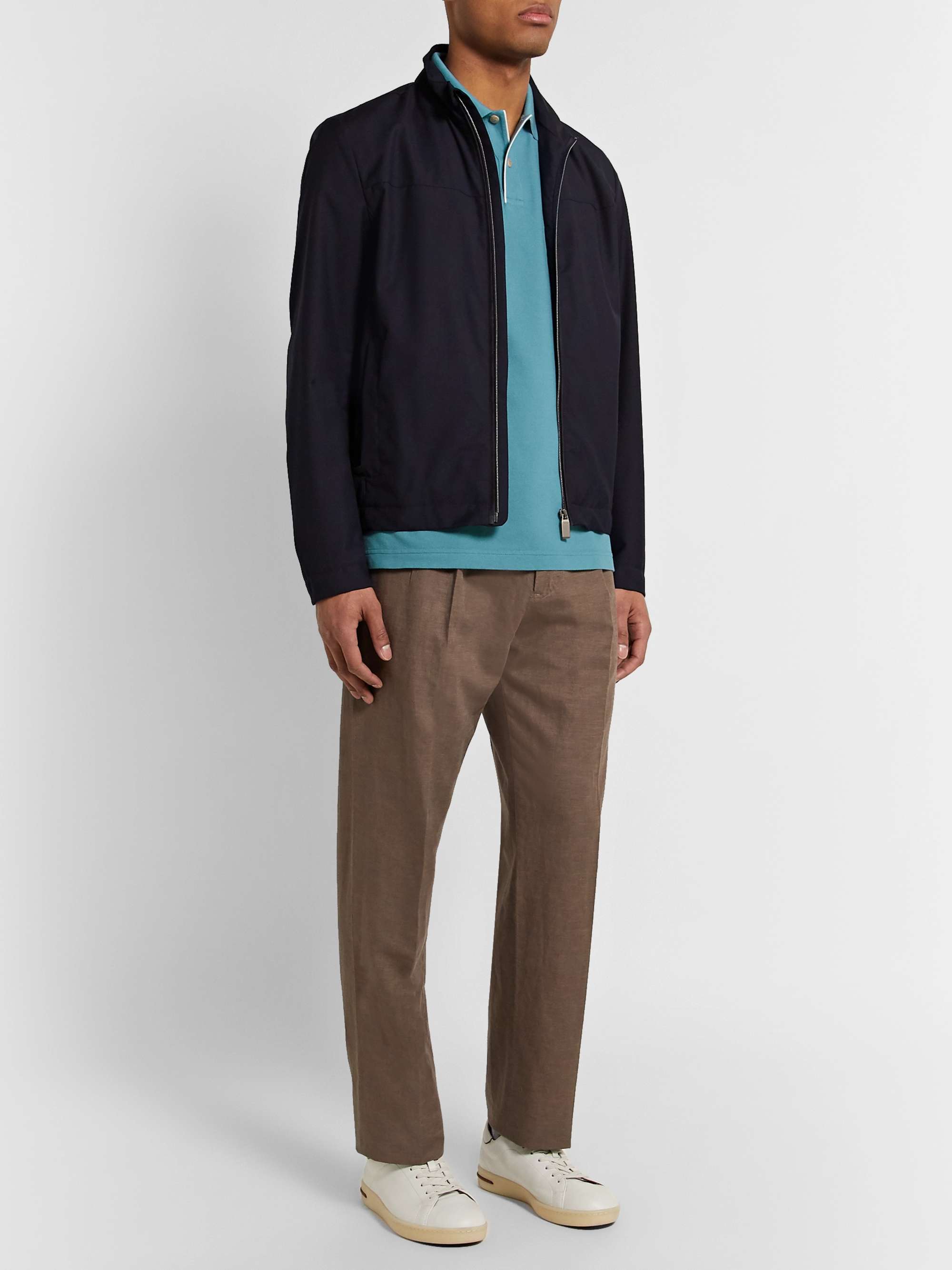 LORO PIANA Regatta Stretch-Cotton Piqué Polo Shirt