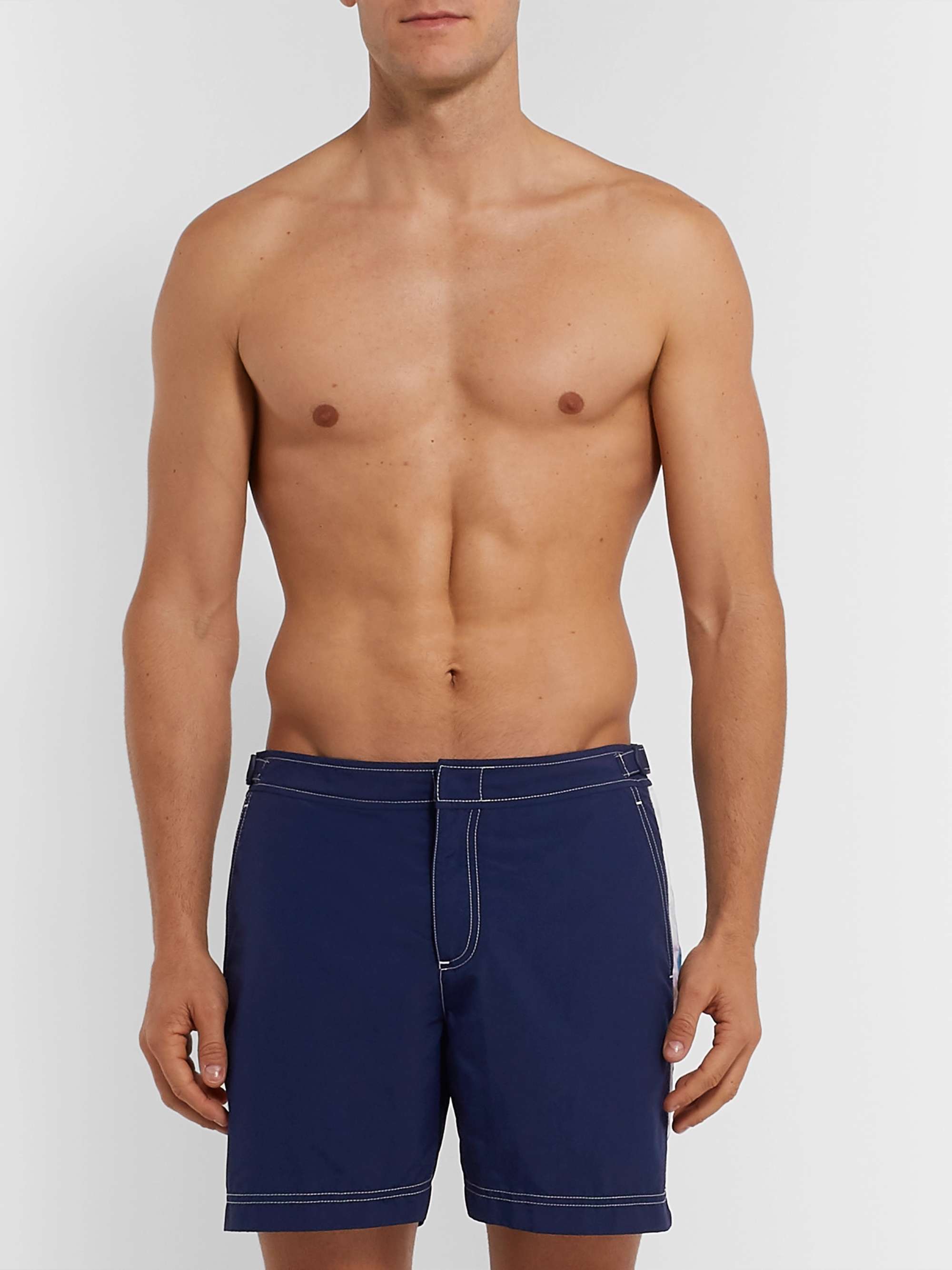 ORLEBAR BROWN Bulldog Mid-Length Striped Swim Shorts