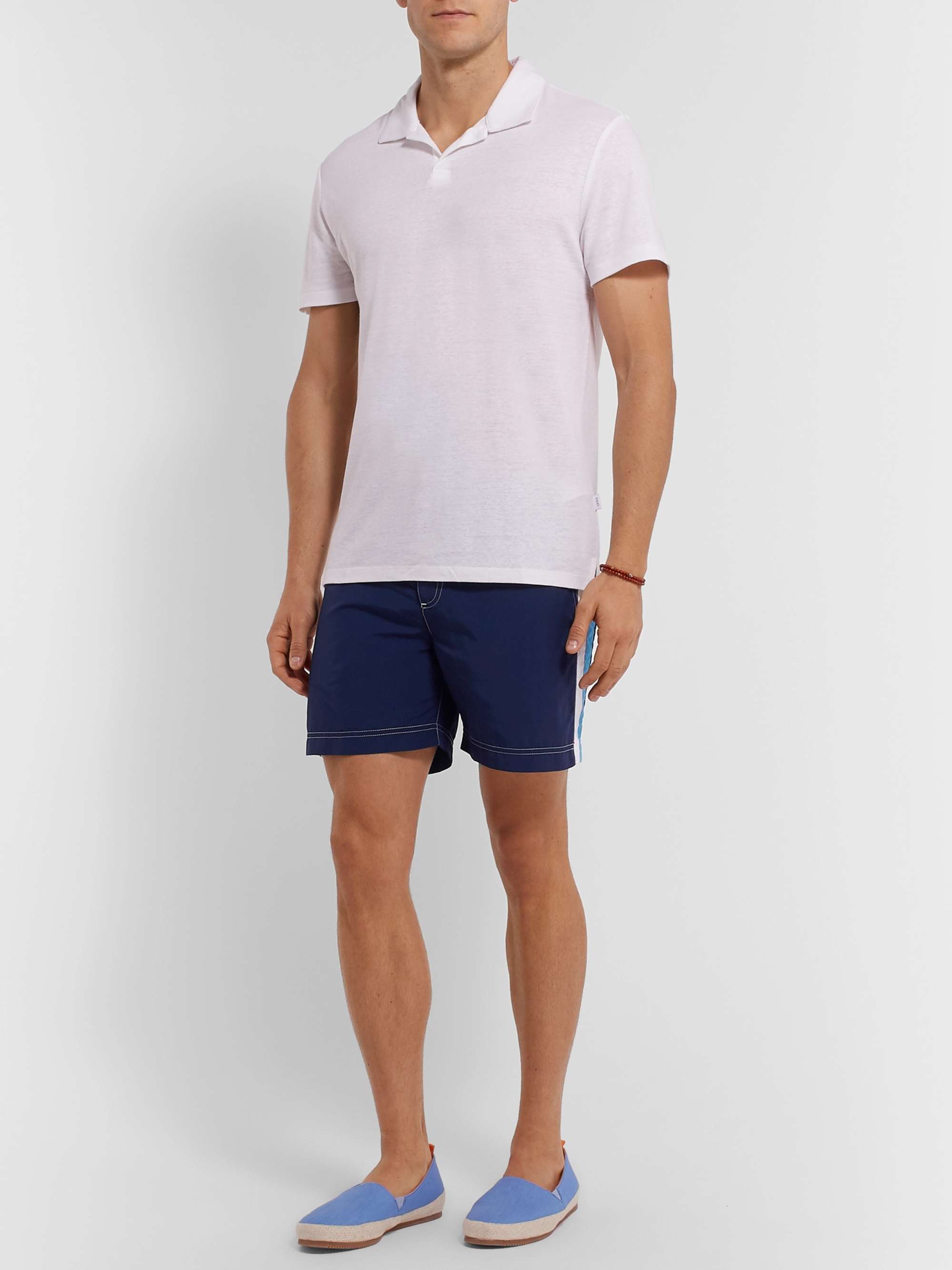 ORLEBAR BROWN Bulldog Mid-Length Striped Swim Shorts