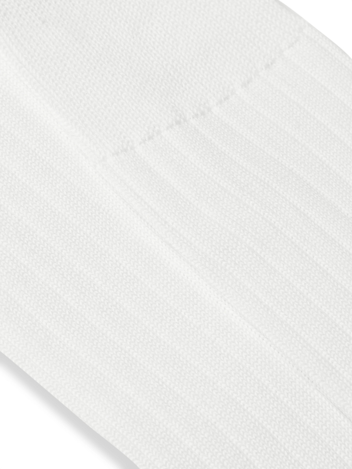 Shop Mr P Ribbed Cotton-blend Socks In White