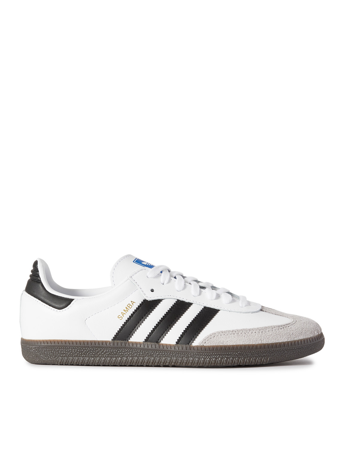 Samba Suede-Trimmed Leather Sneakers