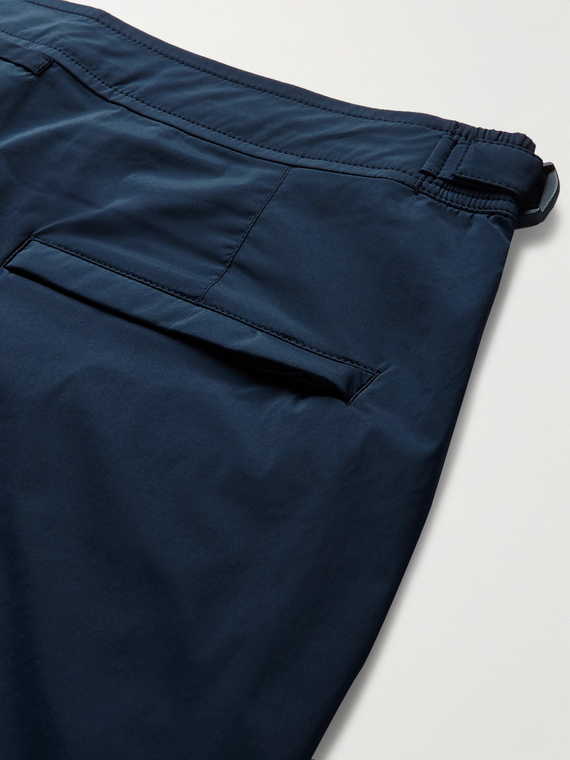 Orlebar Brown Bulldog Tonal Seersucker Mid-length Swim Shorts In Blue