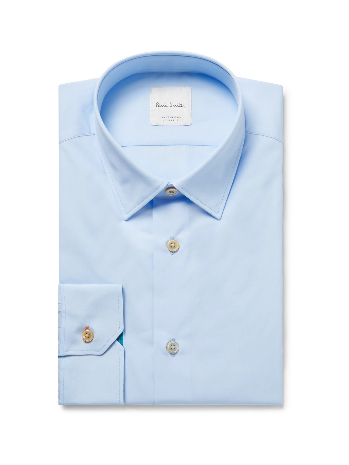 PAUL SMITH LIGHT-BLUE SLIM-FIT COTTON-POPLIN SHIRT