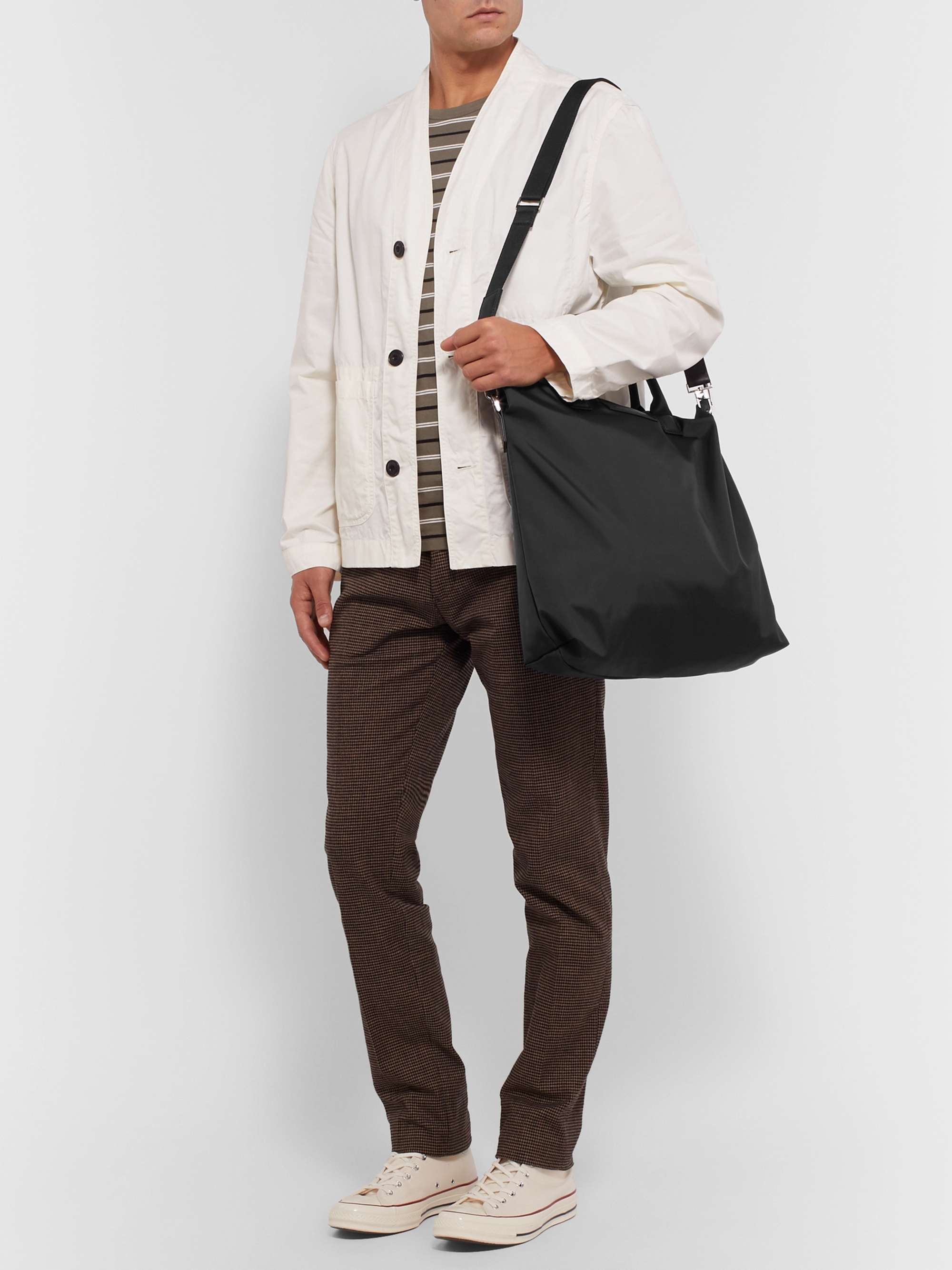 WANT LES ESSENTIELS O'Hare Leather-Trimmed Nylon Tote Bag for Men | MR ...