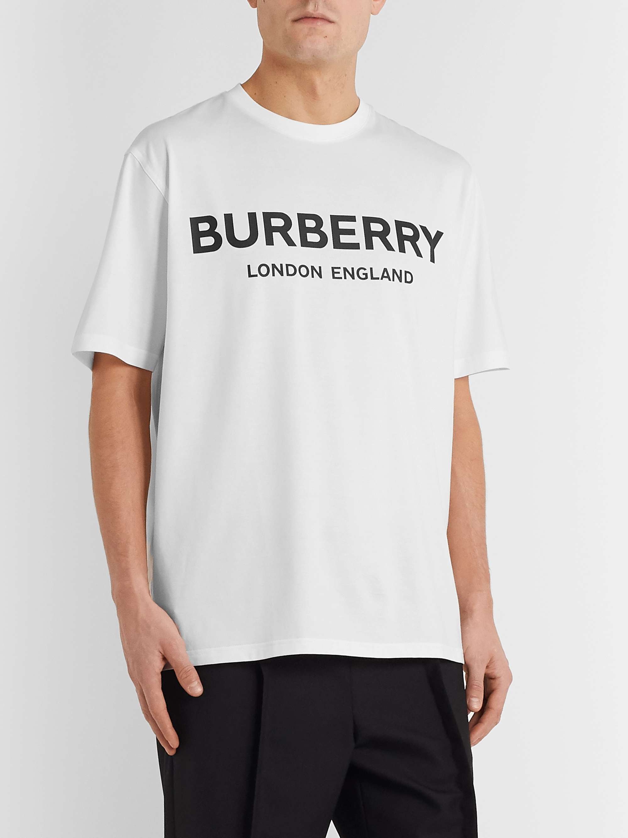 BURBERRY Logo-Print Cotton-Jersey T-Shirt | MR PORTER