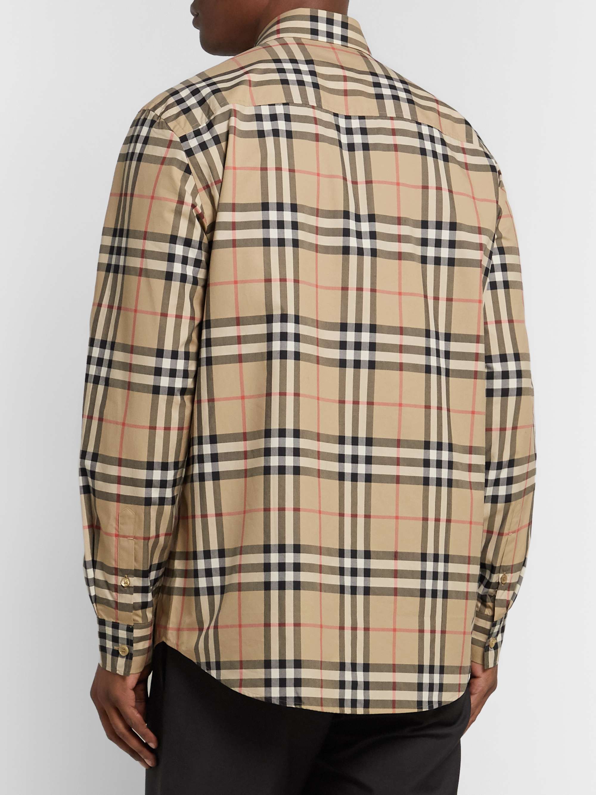 BURBERRY Checked Cotton-Poplin Shirt