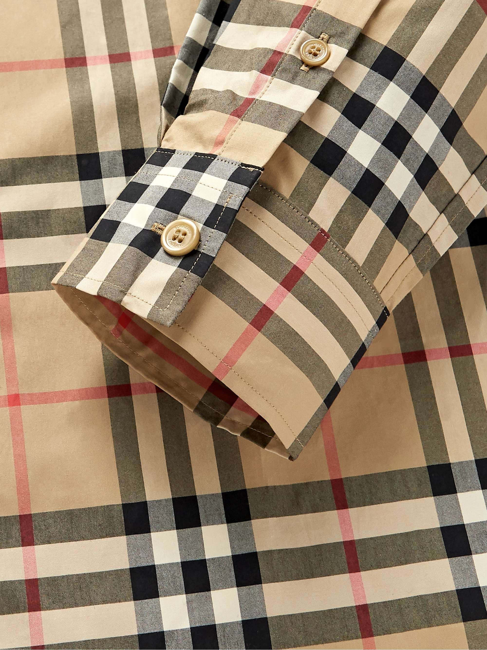 BURBERRY Checked Cotton-Poplin Shirt