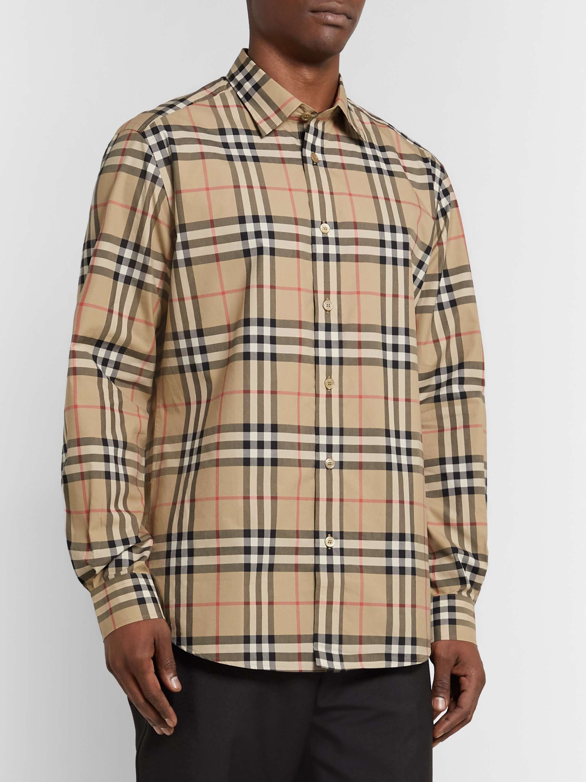 BURBERRY Checked Cotton-Poplin Shirt | MR PORTER