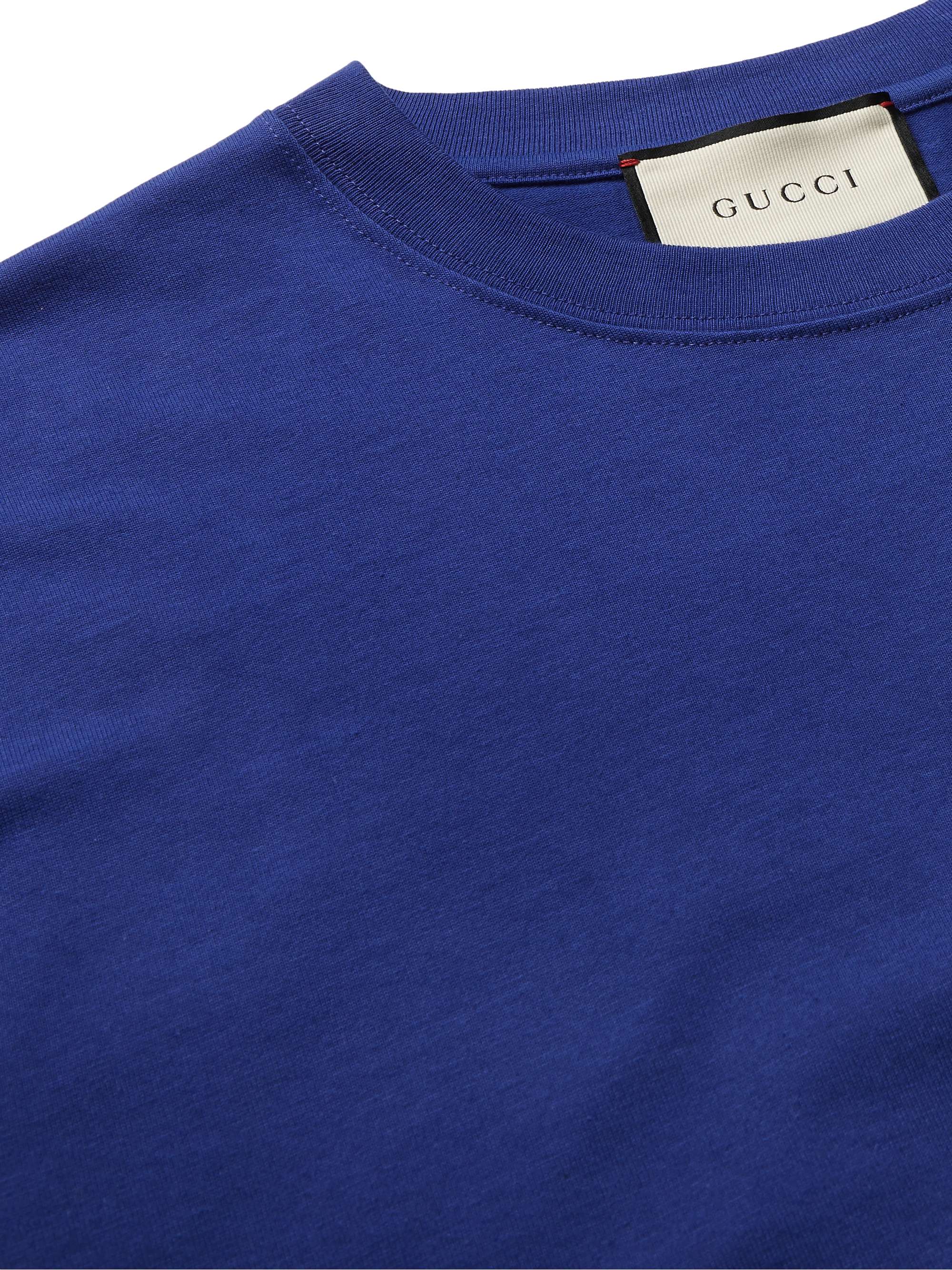GUCCI Oversized Logo-Print Cotton-Jersey T-Shirt