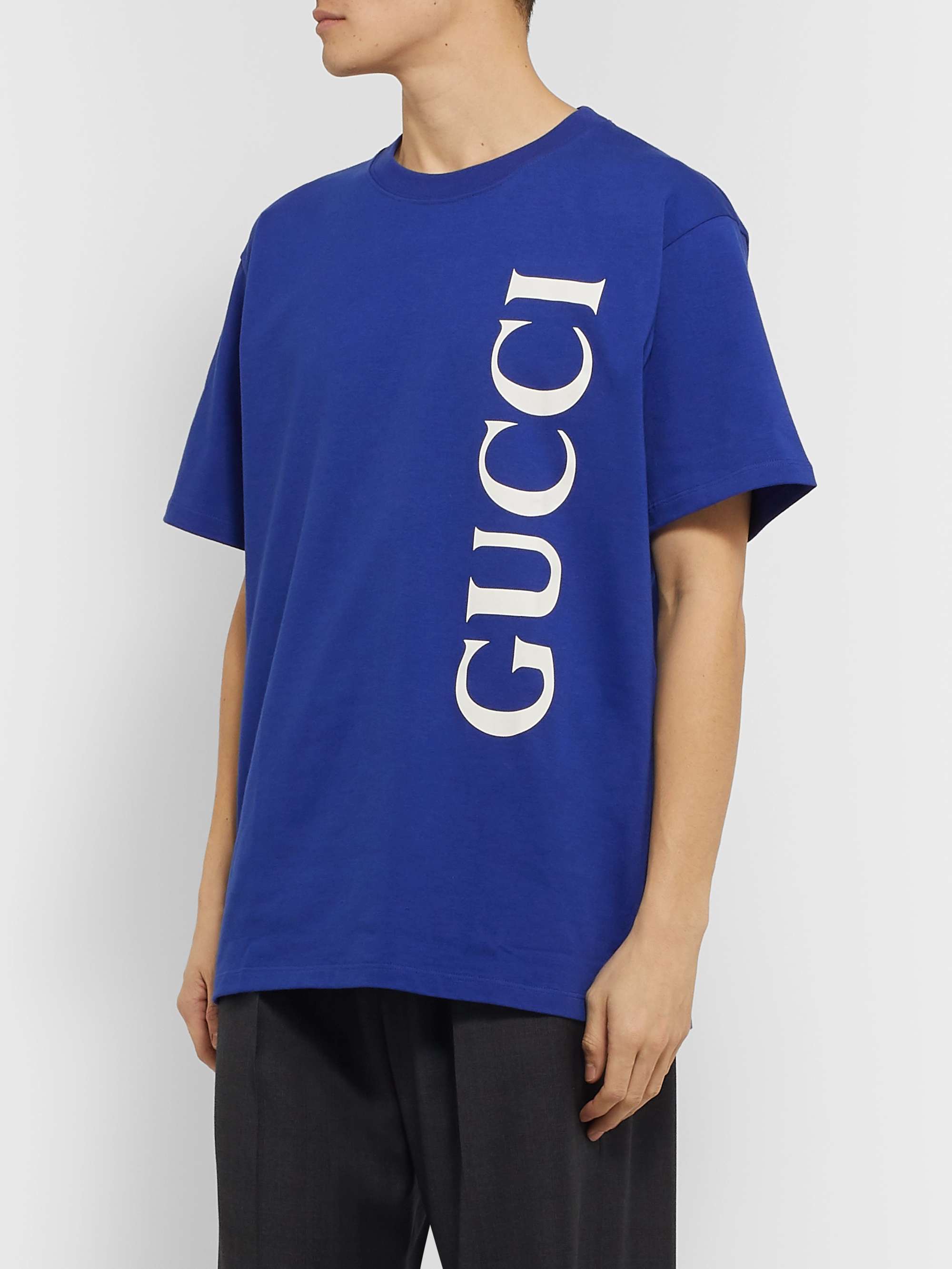 GUCCI Oversized Logo-Print Cotton-Jersey T-Shirt