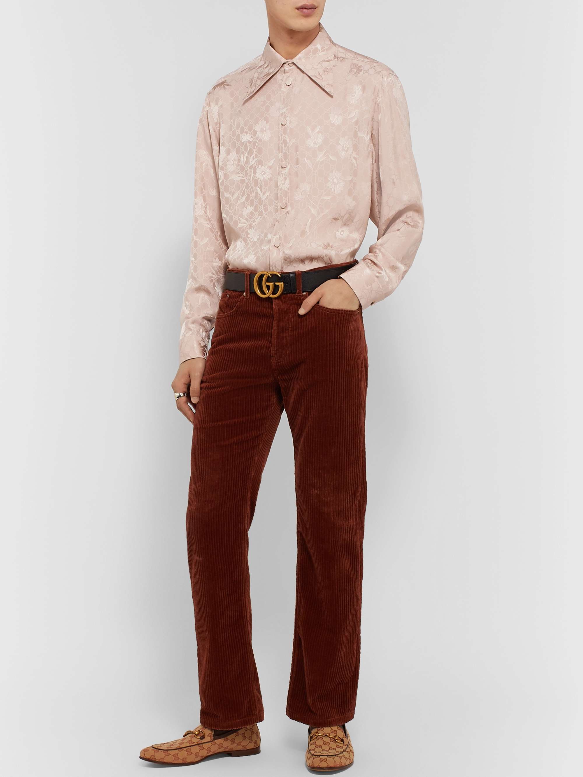 GUCCI Floral-Jacquard Shirt