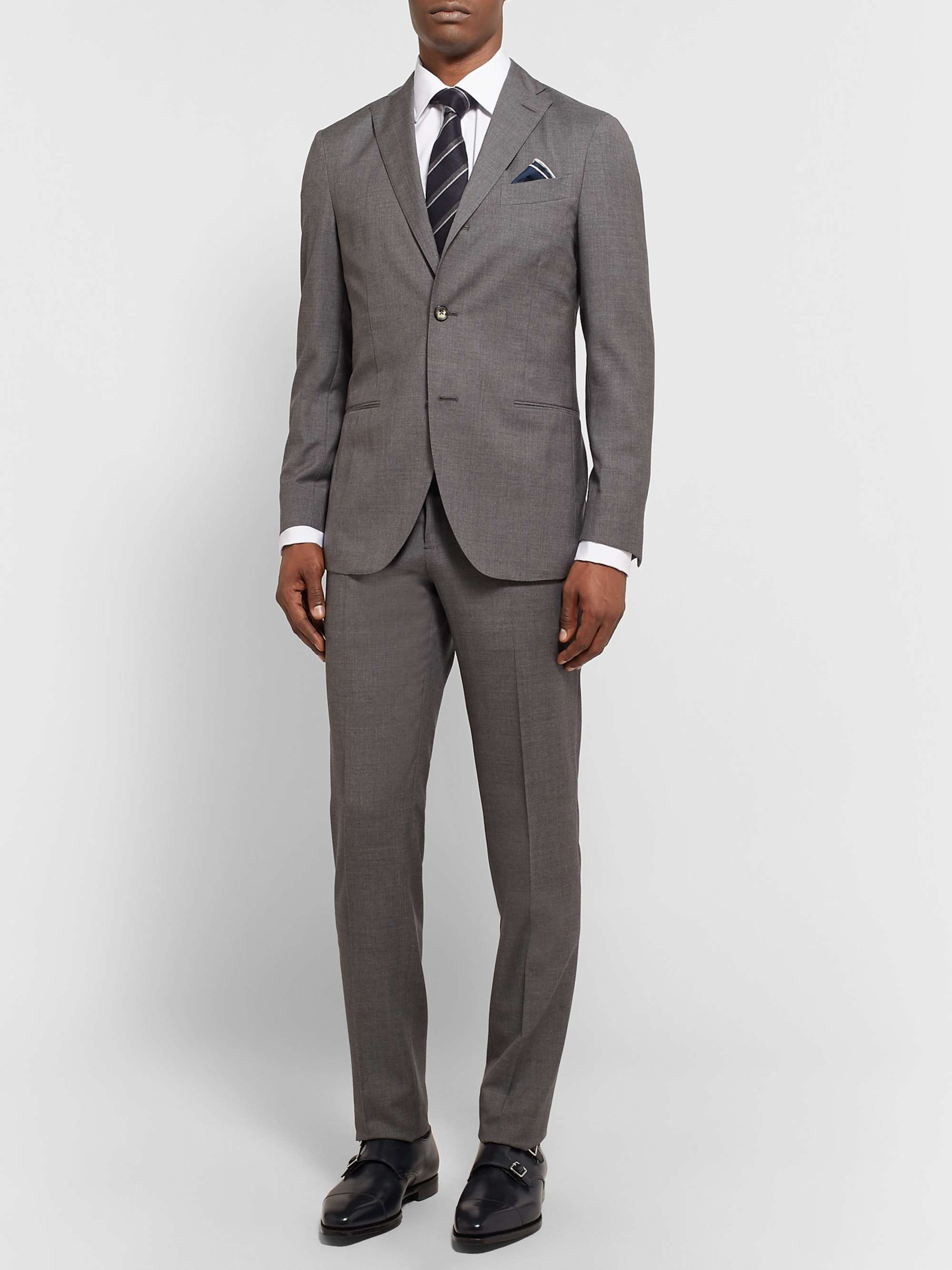 RICHARD JAMES White Slim-Fit Double-Cuff Cotton-Poplin Shirt