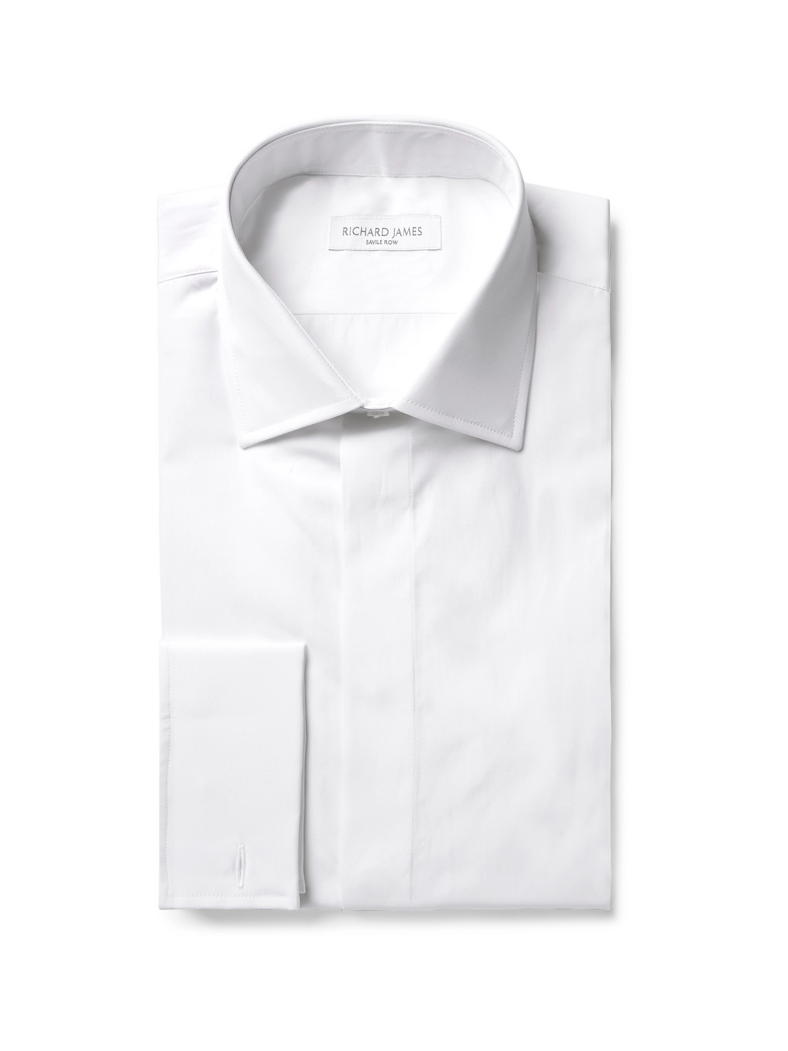 Richard James White Slim-fit Double-cuff Cotton-poplin Shirt