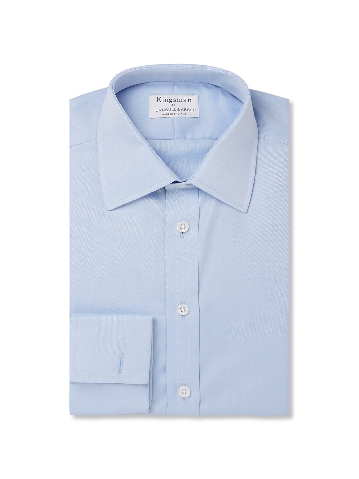 Kingsman Turnbull & Asser Blue Double-cuff Cotton-twill Shirt