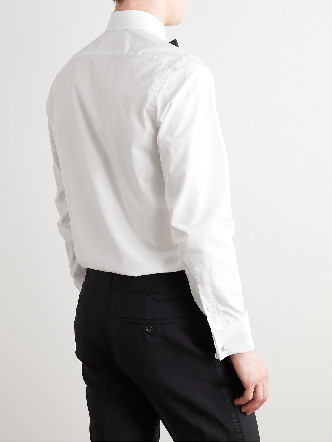 Shop Kingsman Turnbull & Asser White Bib-front Cotton Tuxedo Shirt