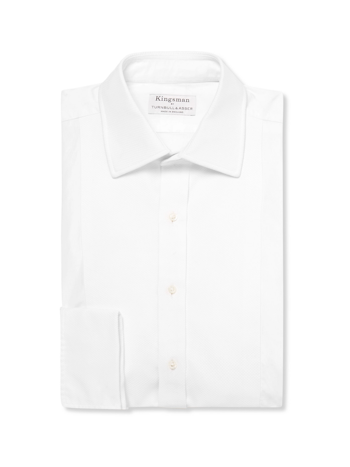 Kingsman Turnbull & Asser White Bib-front Cotton Tuxedo Shirt