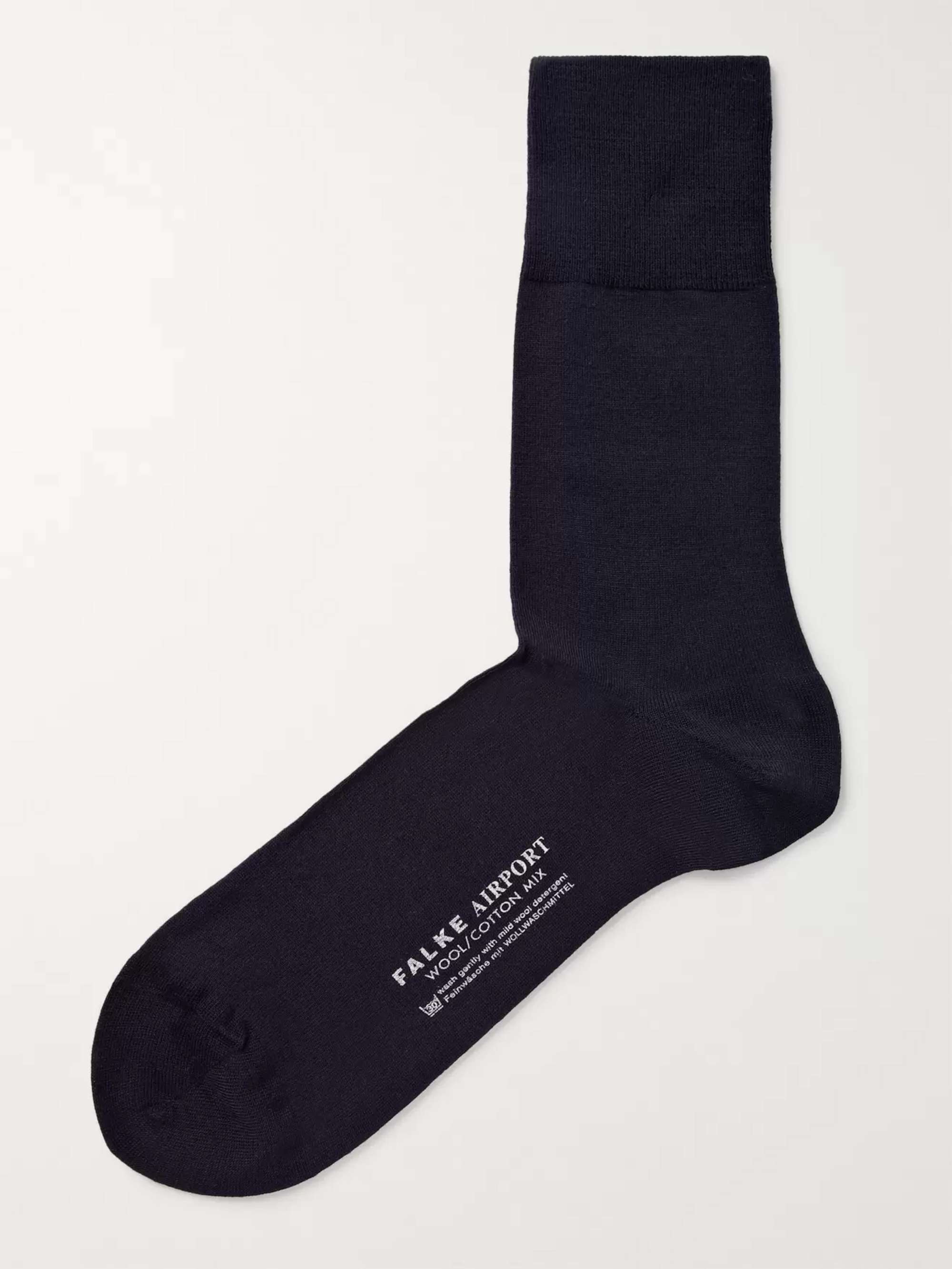 FALKE Airport Wool and Cotton-Blend Socks
