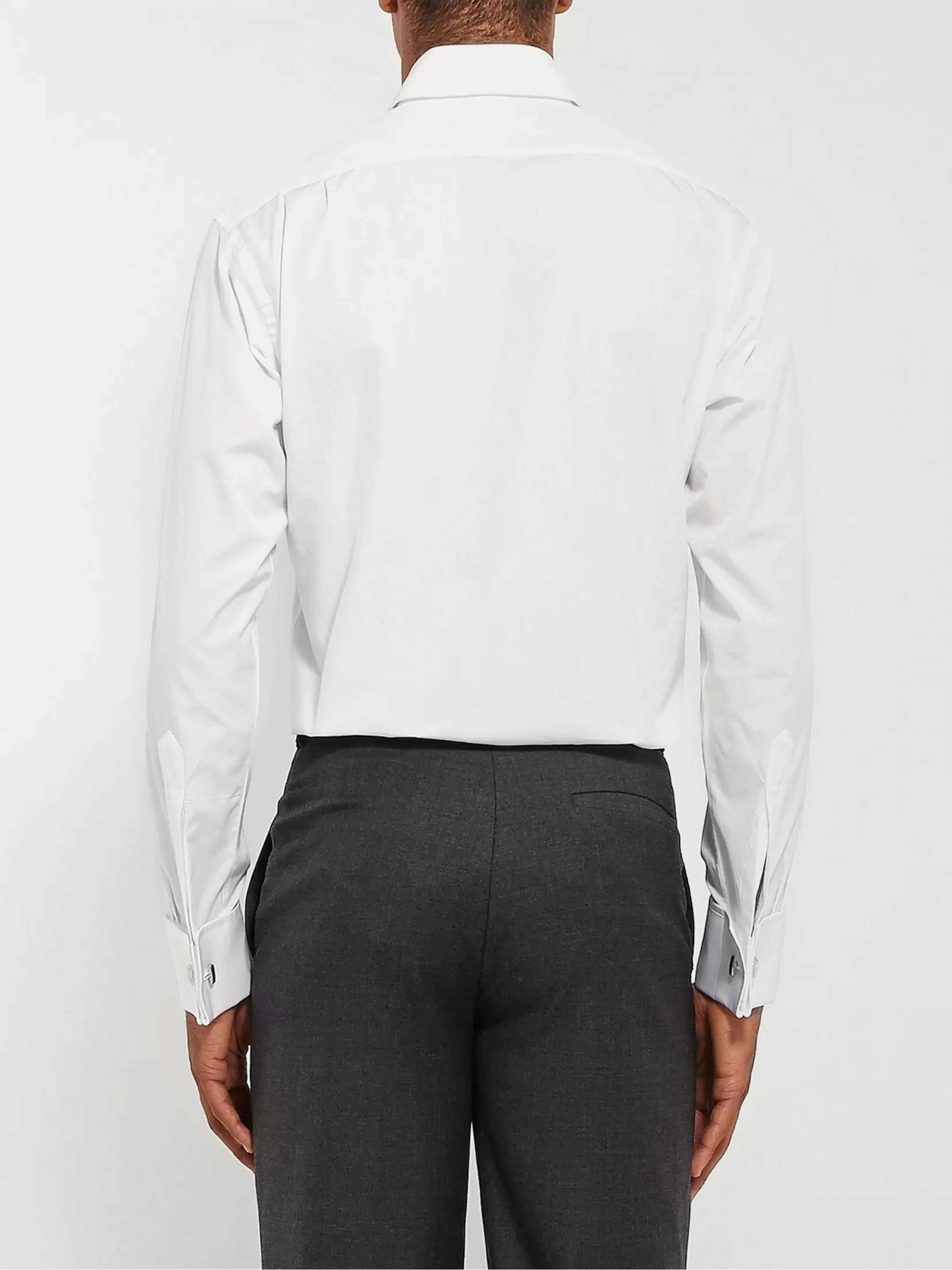 EMMA WILLIS White Double-Cuff Cotton Shirt
