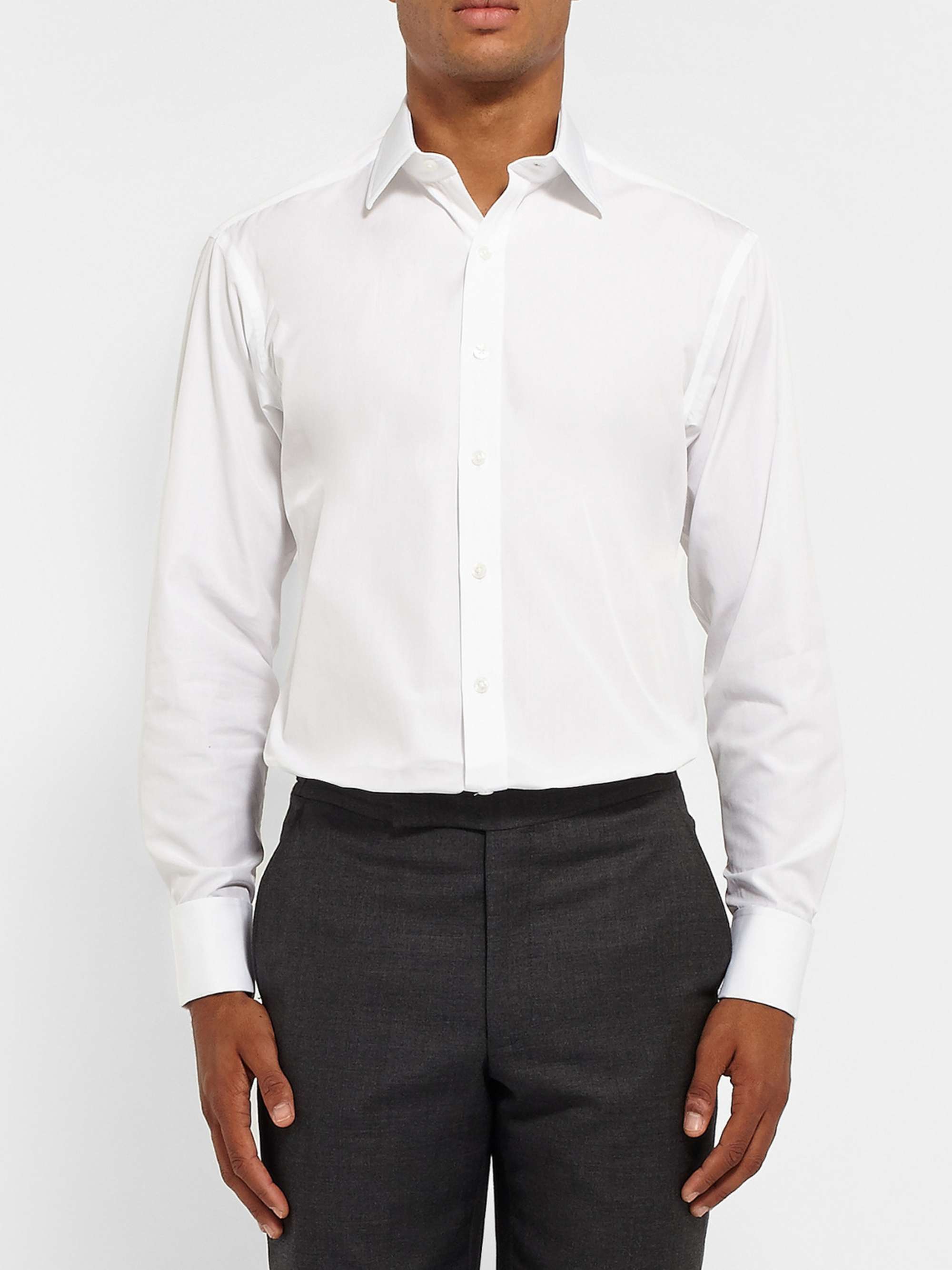 EMMA WILLIS White Double-Cuff Cotton Shirt