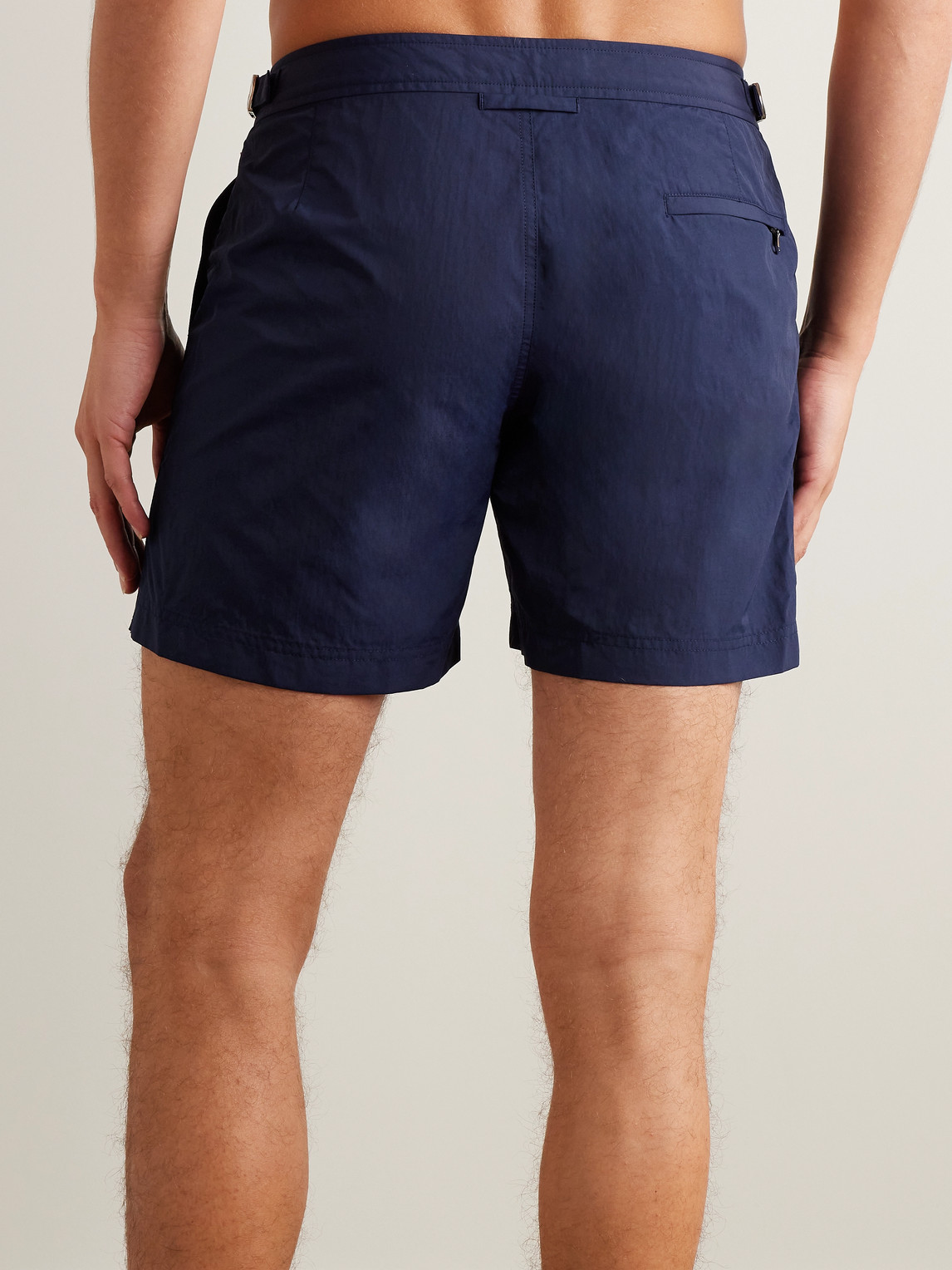 Shop Orlebar Brown Bulldog Mid-length Swim Shorts In Blue