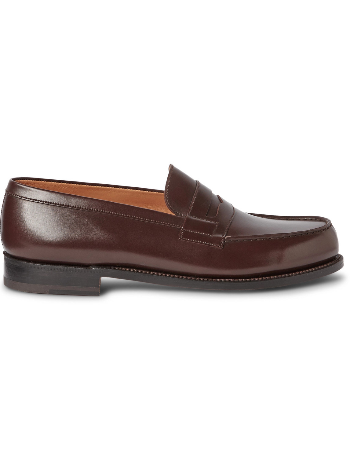 Jm Weston 180 Moccasin Leather Loafers In Brown