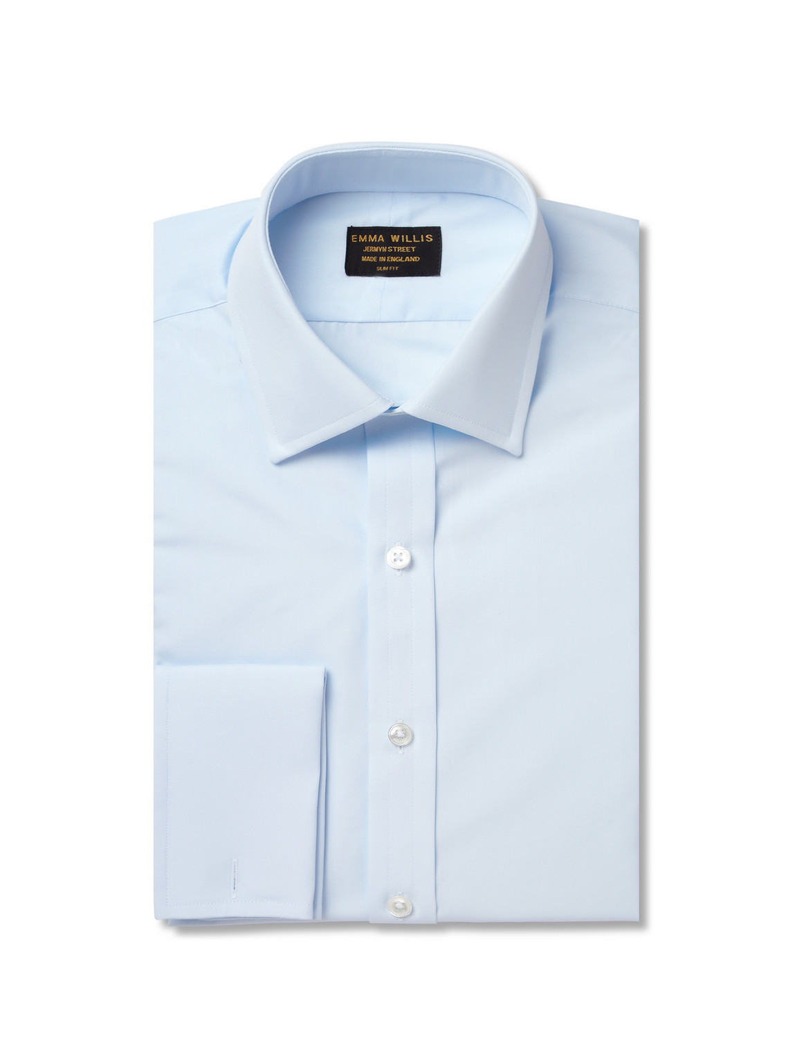 Emma Willis Blue Double-cuff Cotton Shirt