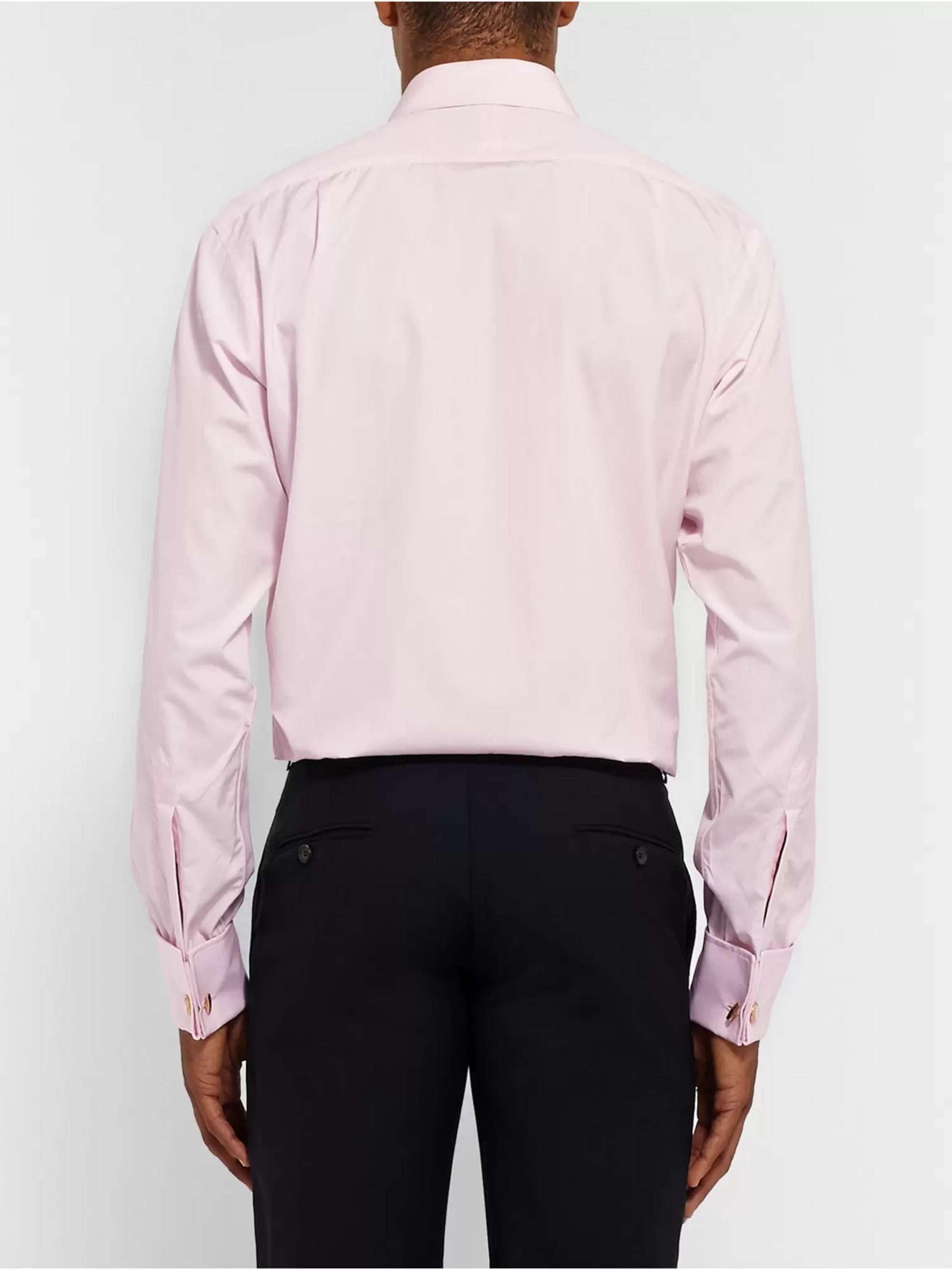 TURNBULL & ASSER Pink Double-Cuff Cotton Shirt