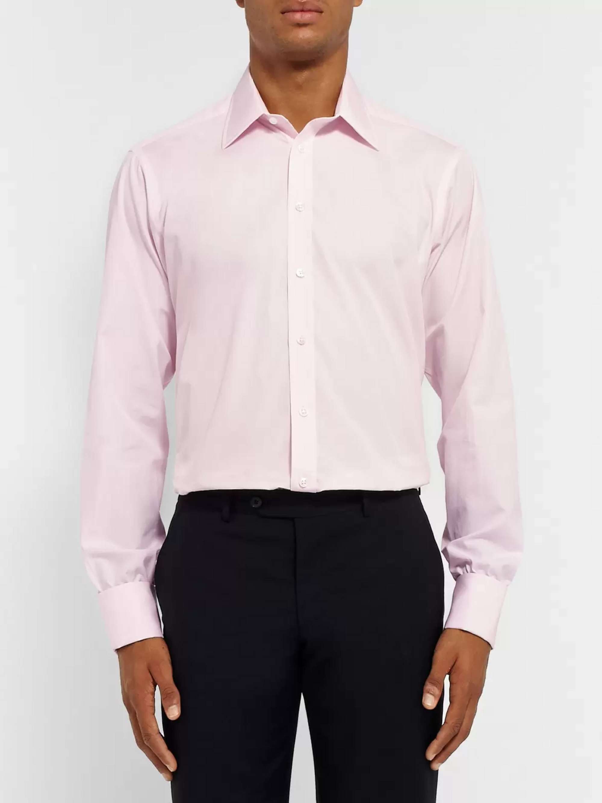 TURNBULL & ASSER Pink Double-Cuff Cotton Shirt