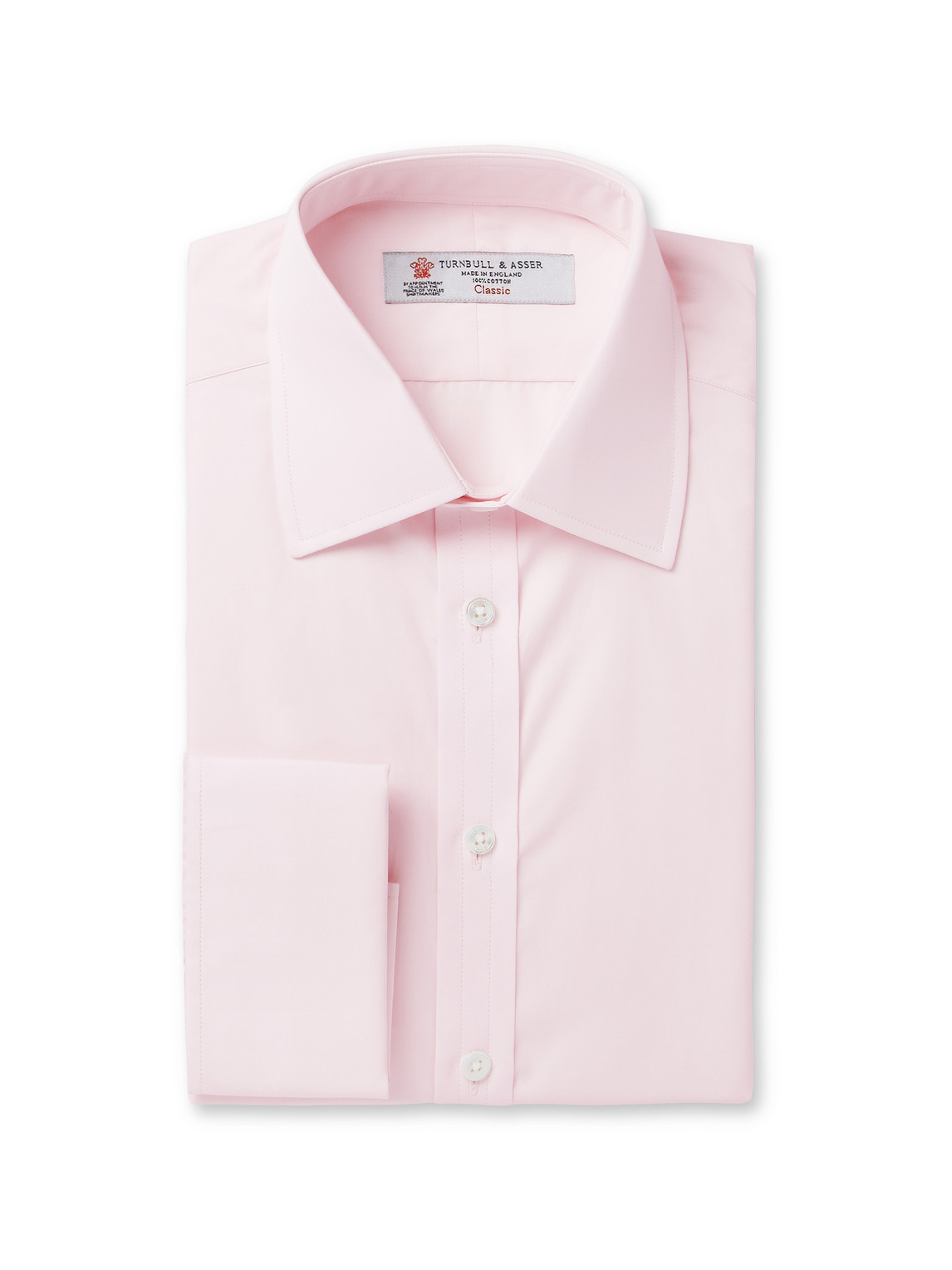 Pink Double-Cuff Cotton Shirt
