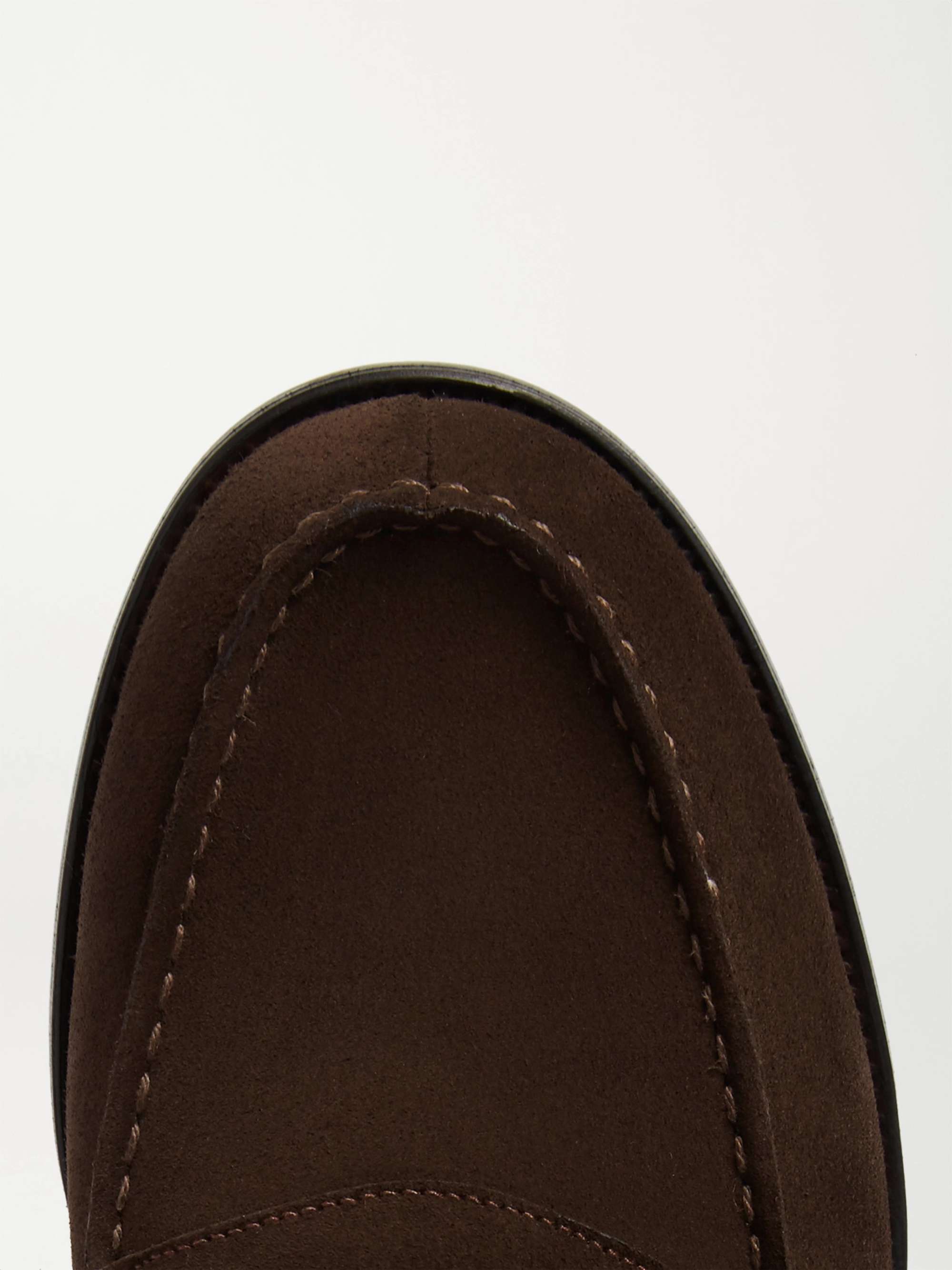 J.M. WESTON 180 Moccasin Suede Loafers