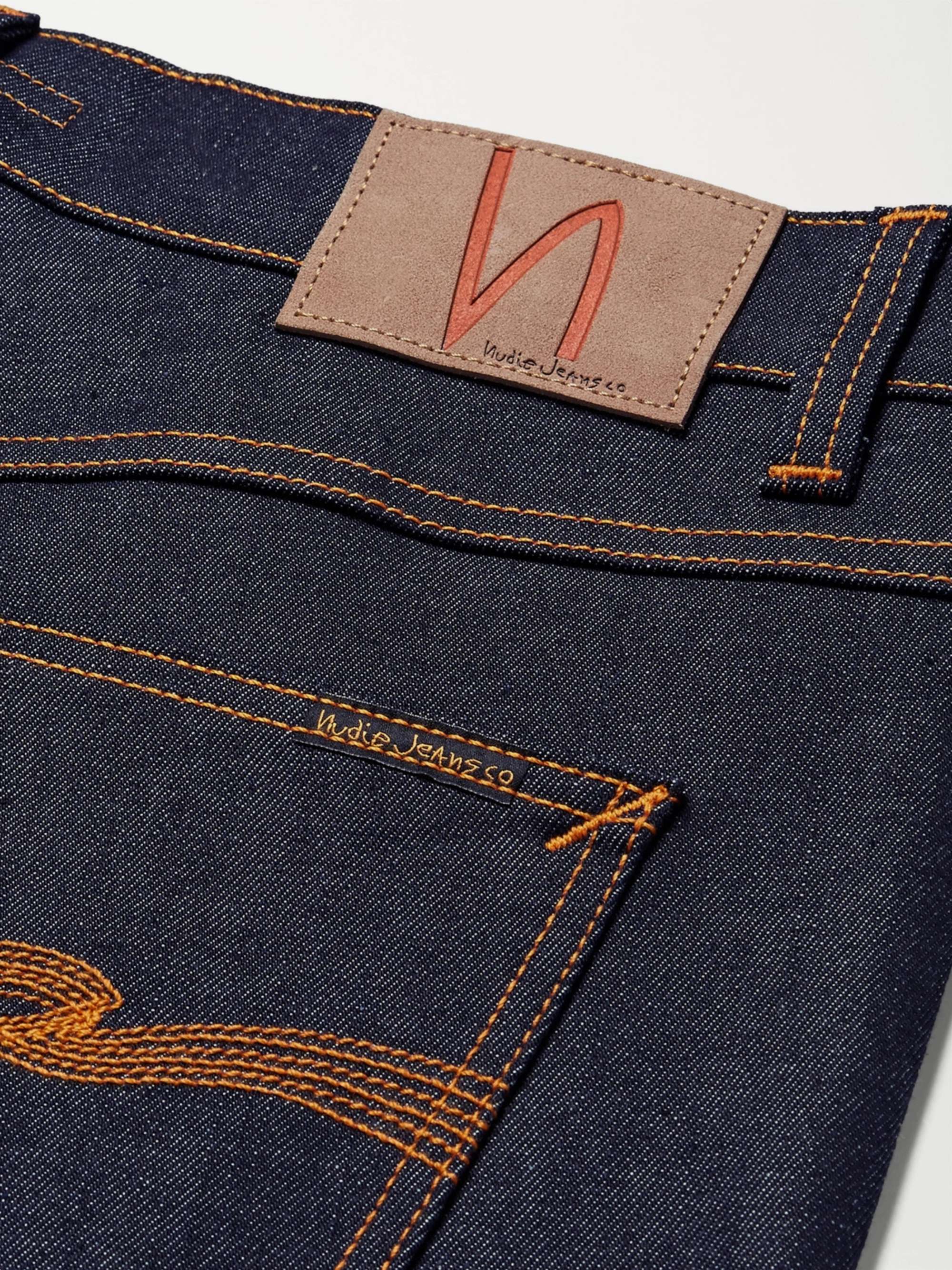 NUDIE JEANS Lean Dean Slim-Fit Dry Organic Denim Jeans