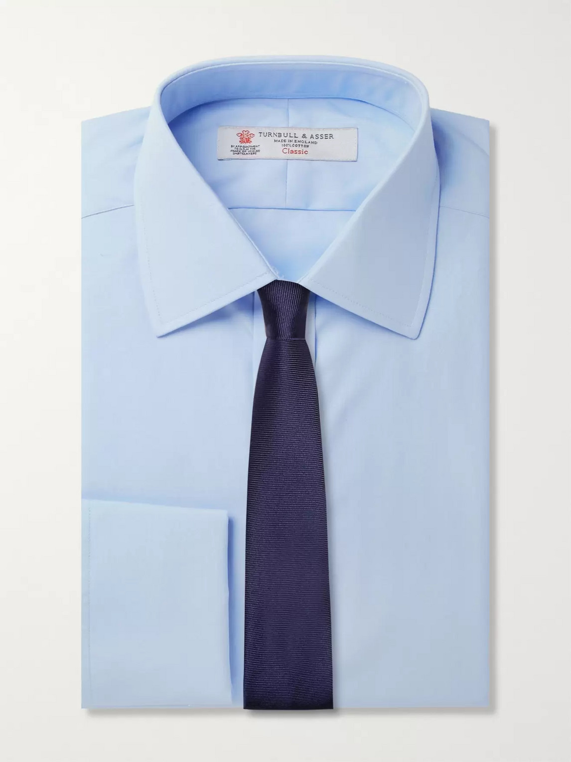 Shop Turnbull & Asser Blue Double-cuff Cotton Shirt