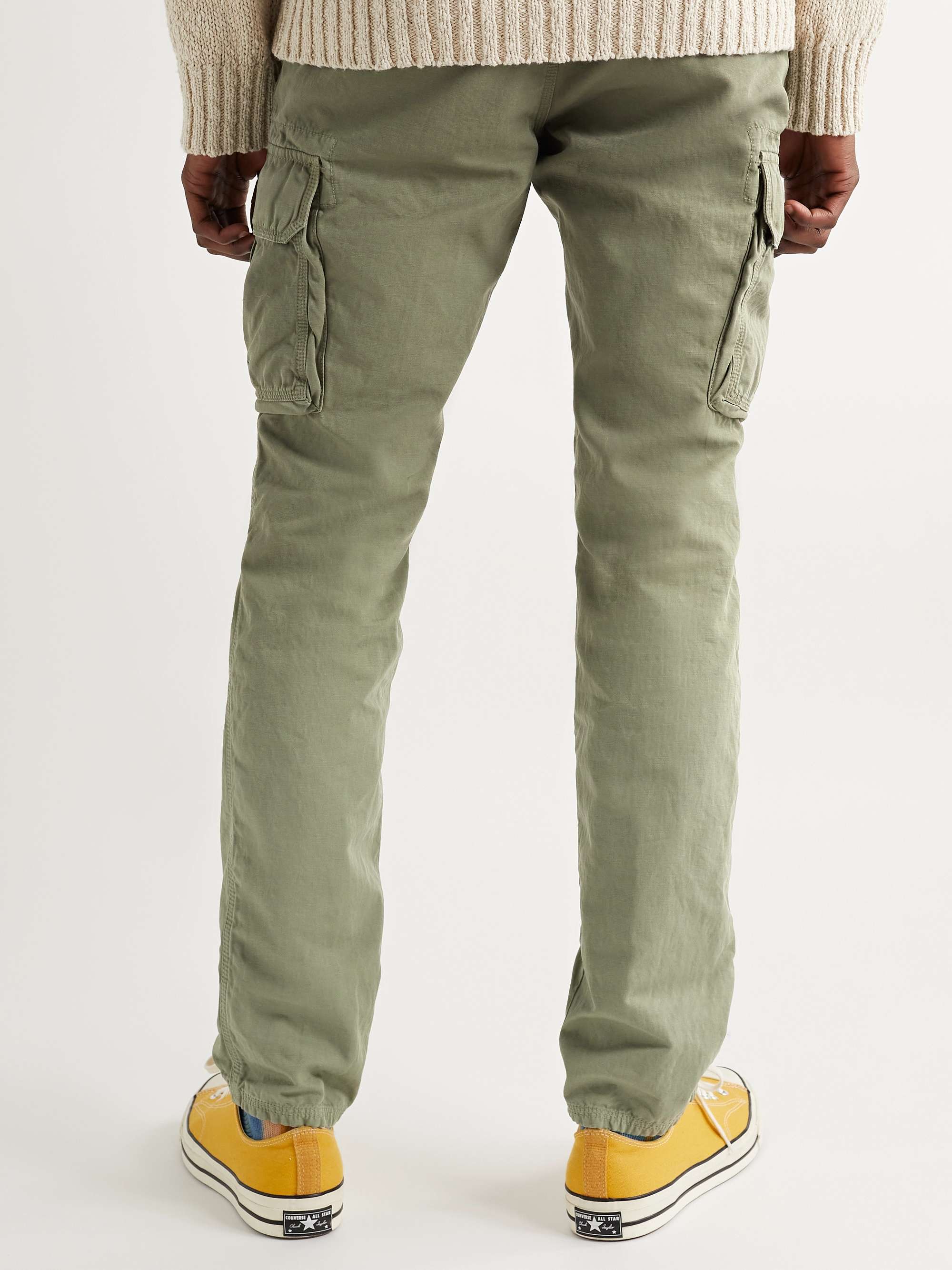 INCOTEX Slim-Fit Cotton and Linen-Blend Cargo Trousers