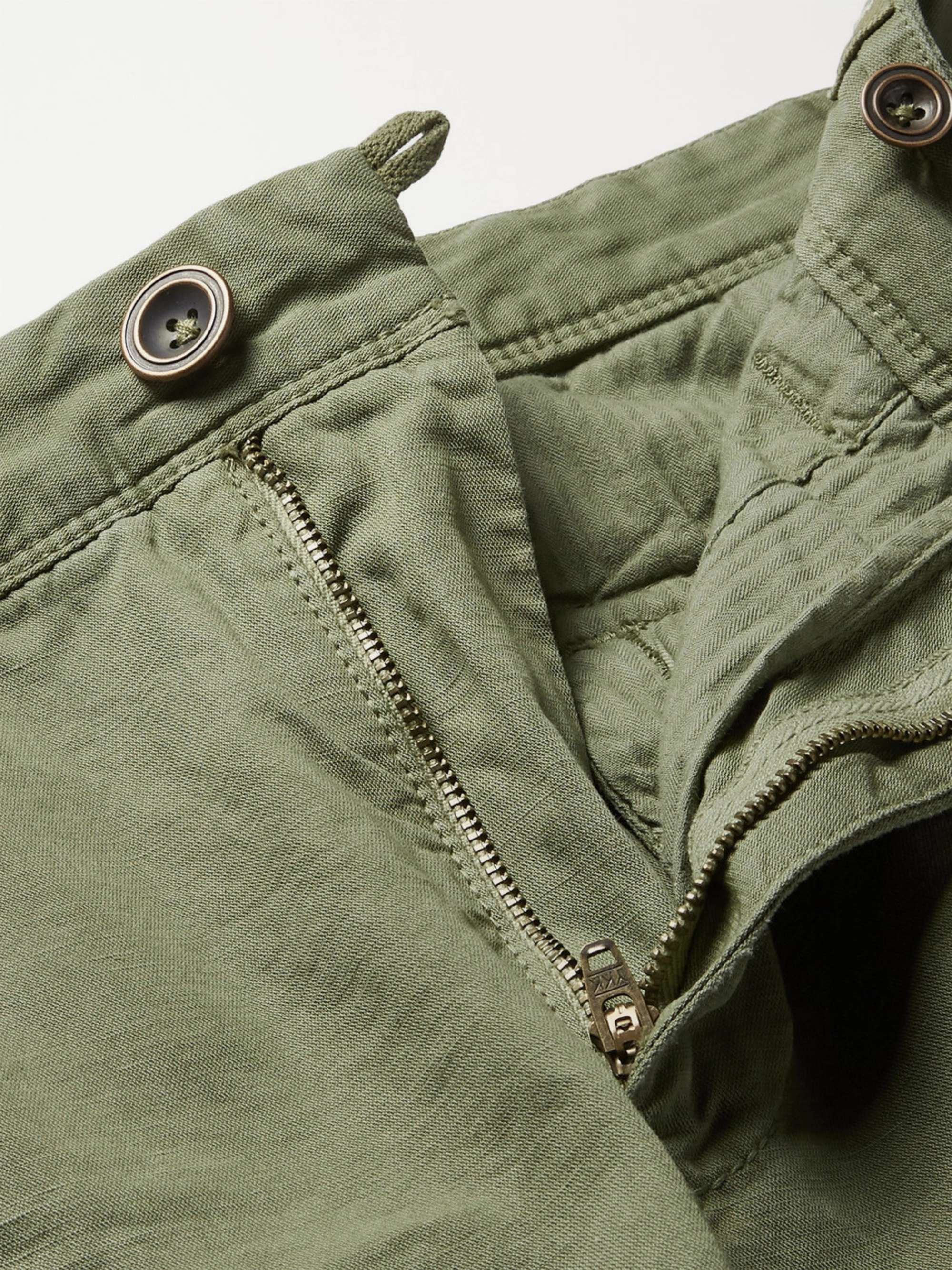 INCOTEX Slim-Fit Cotton and Linen-Blend Cargo Trousers