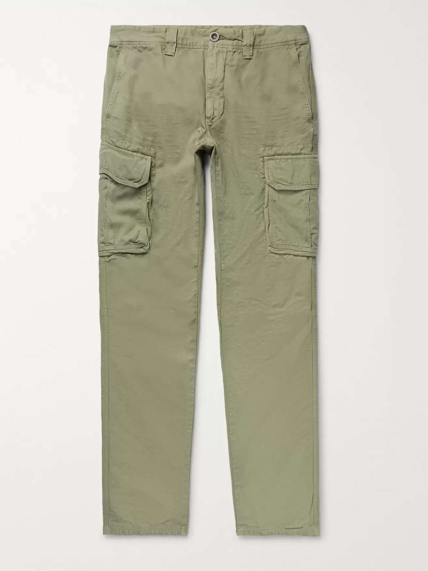 INCOTEX Slim-Fit Cotton and Linen-Blend Cargo Trousers for Men | MR PORTER