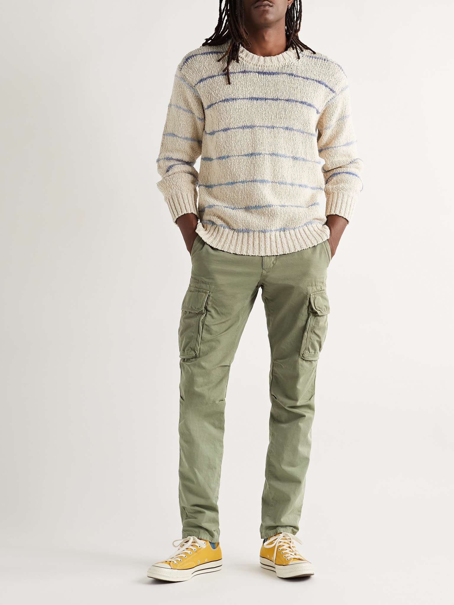 INCOTEX Slim-Fit Cotton and Linen-Blend Cargo Trousers for Men | MR PORTER
