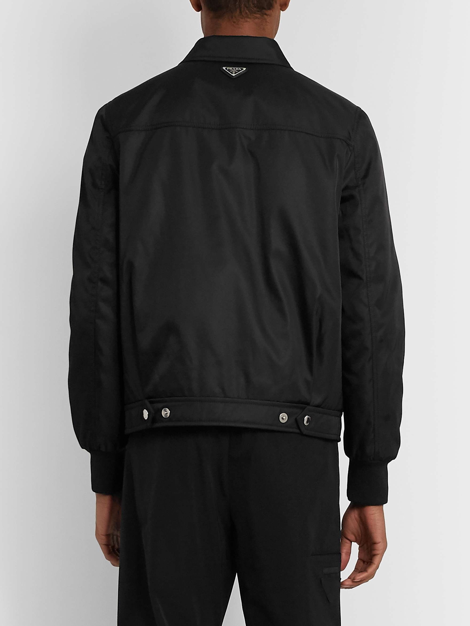 PRADA Saffiano Leather-Trimmed Nylon Blouson Jacket