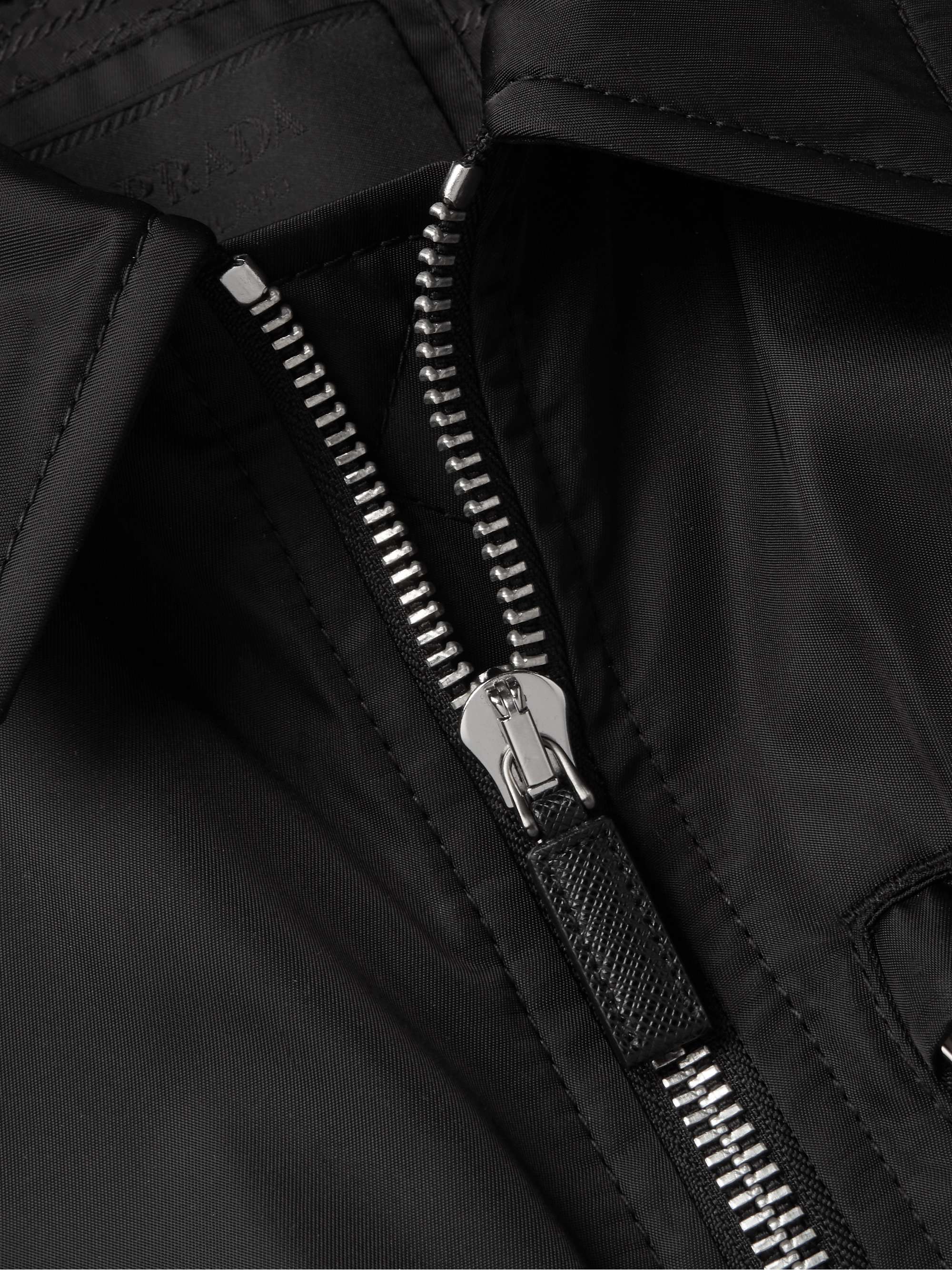 PRADA Saffiano Leather-Trimmed Nylon Blouson Jacket