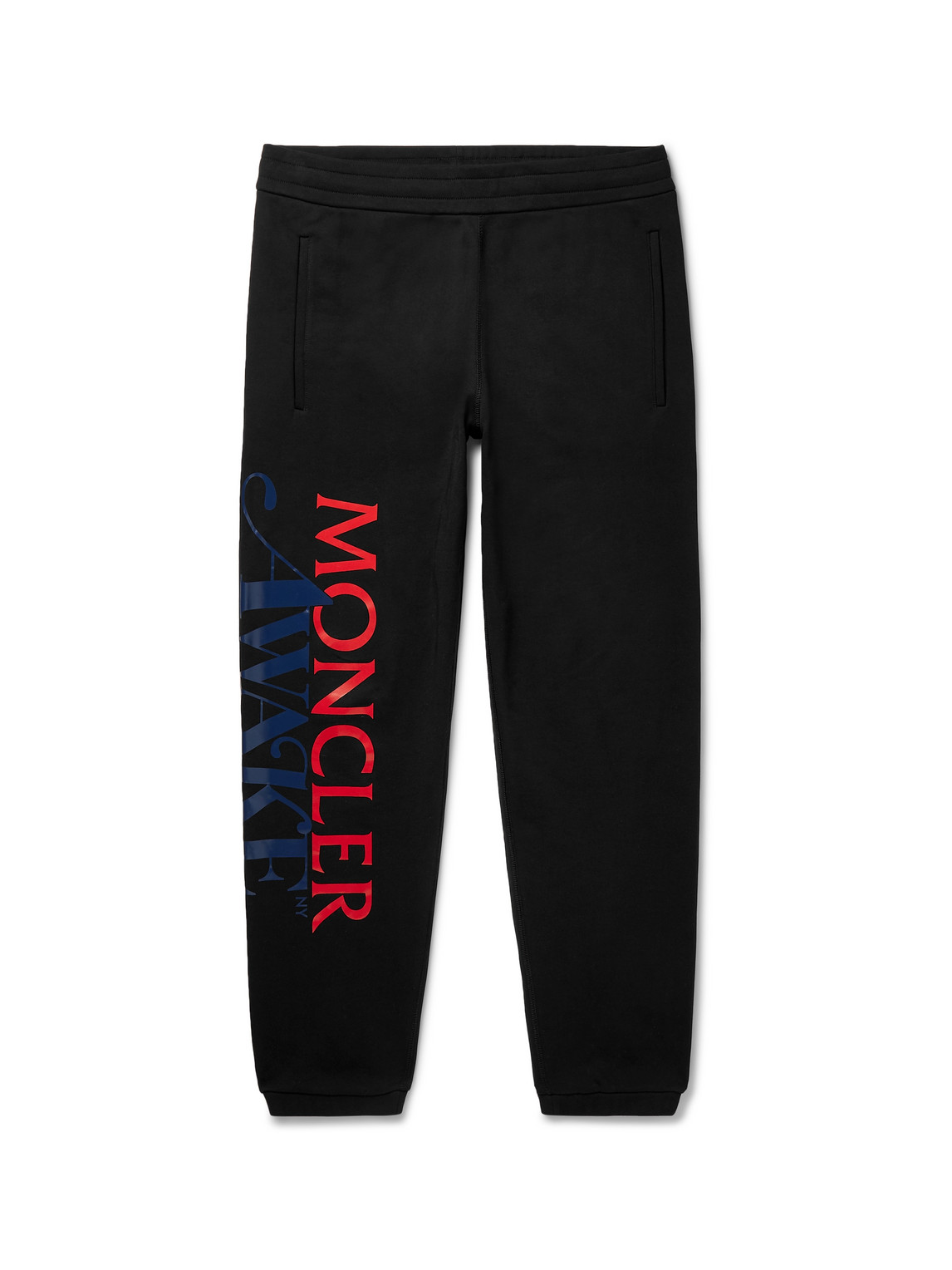 Moncler Genius Awake Ny 2 Moncler 1952 Tapered Logo-print Cotton-jersey Sweatpants In Black