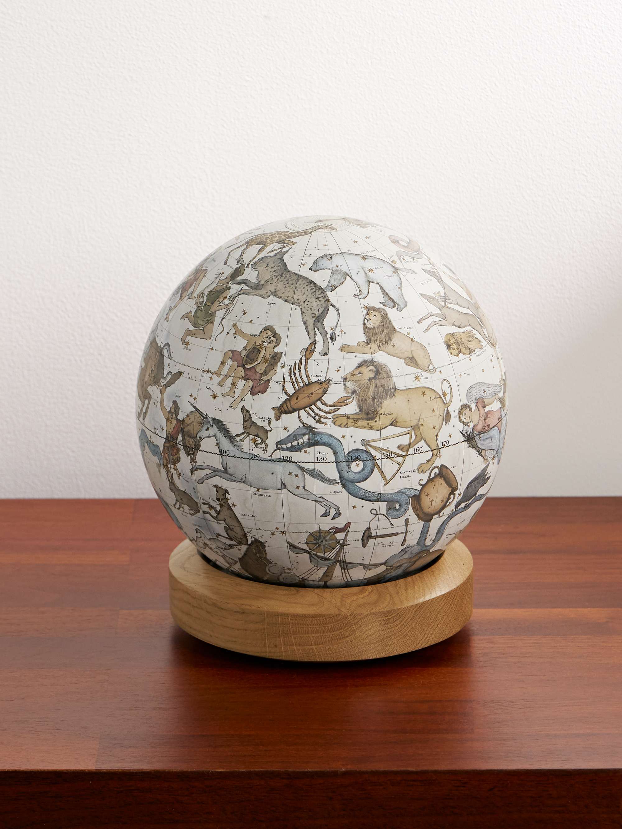 Bellerby & Co Globemakers Albion Resin and Walnut Mini Desk Globe